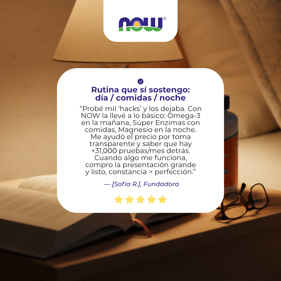 Now Foods México Facebook ad: Calidad real