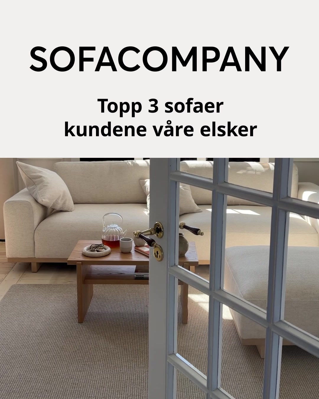 Sofacompany Facebook ad: Se topp 3 sofaer
