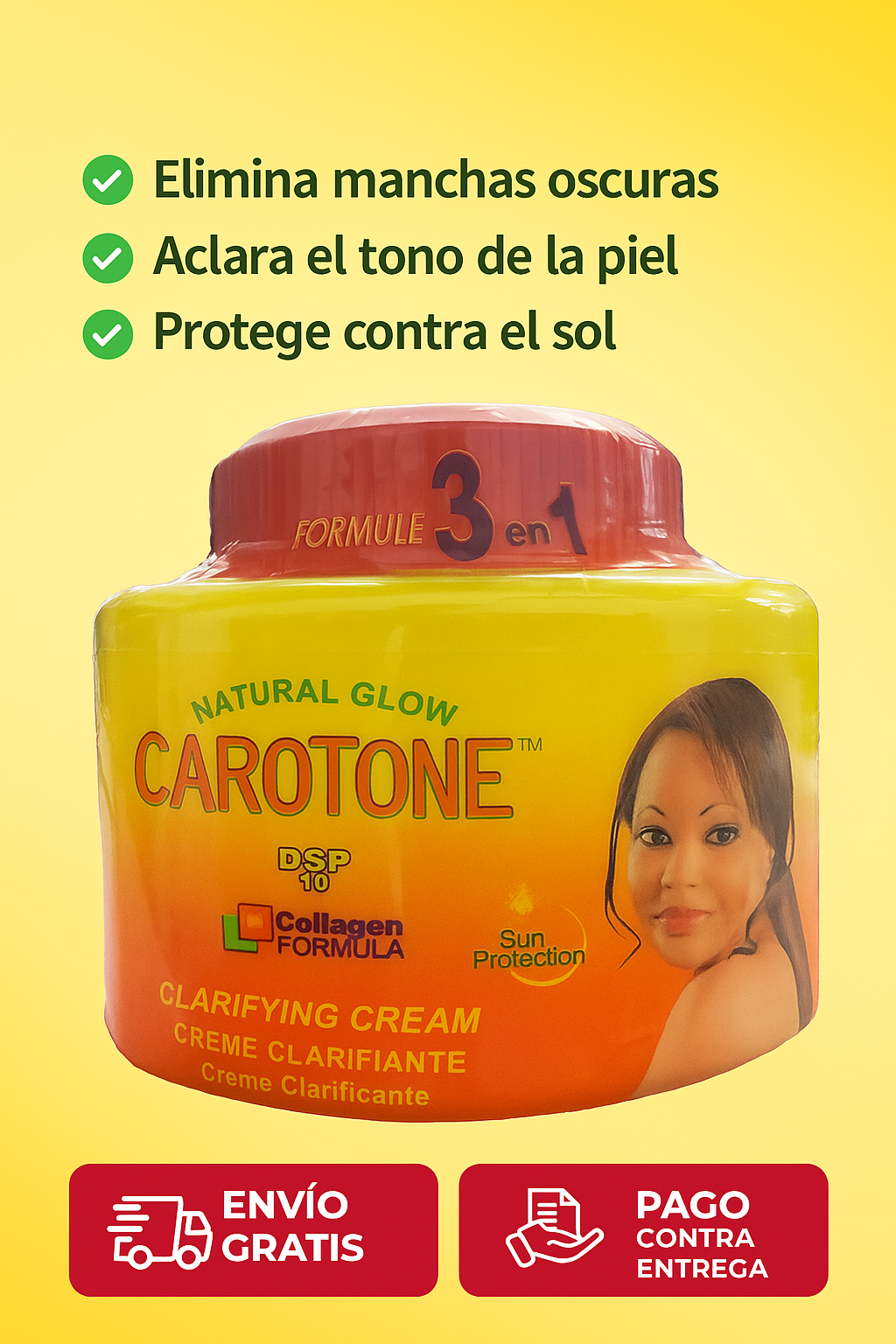 Todo en uno Colombia Facebook ad: Mas de 550 mujeres eliminaron manchas