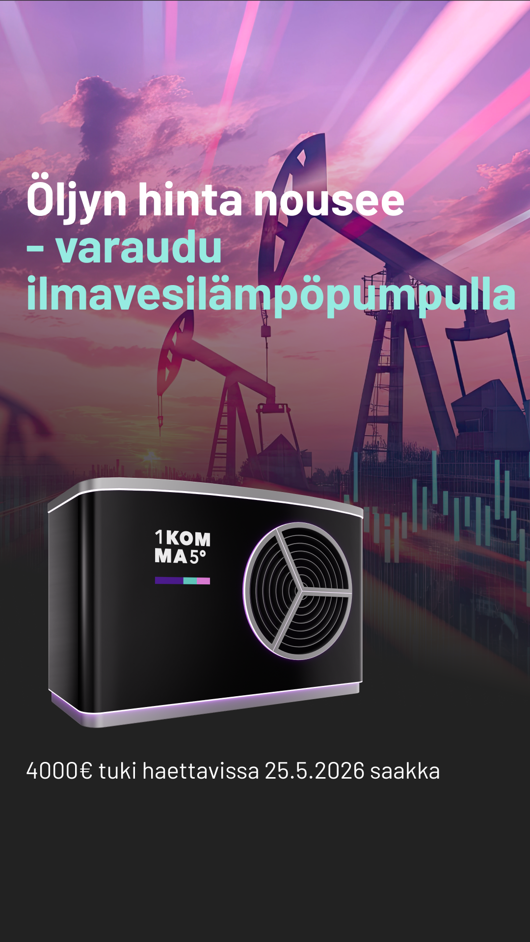 1KOMMA5 Suomi Facebook ad from Mar 26, 2026