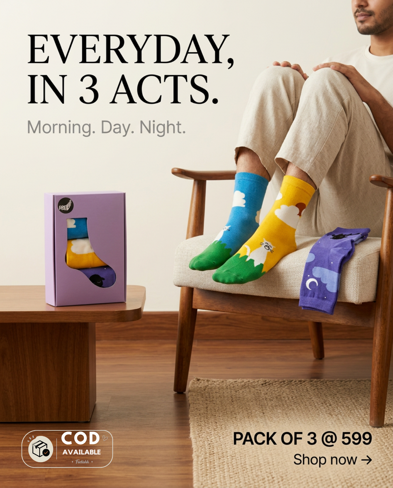 Feetishh Facebook ad: Everyday Comfort, Better