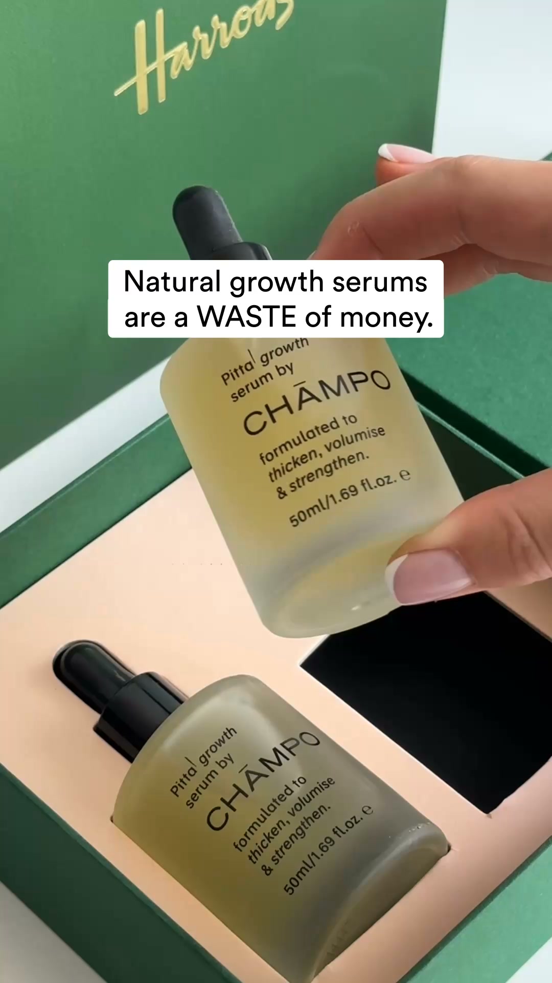 Chāmpo Haircare Facebook ad from Aug 25, 2026