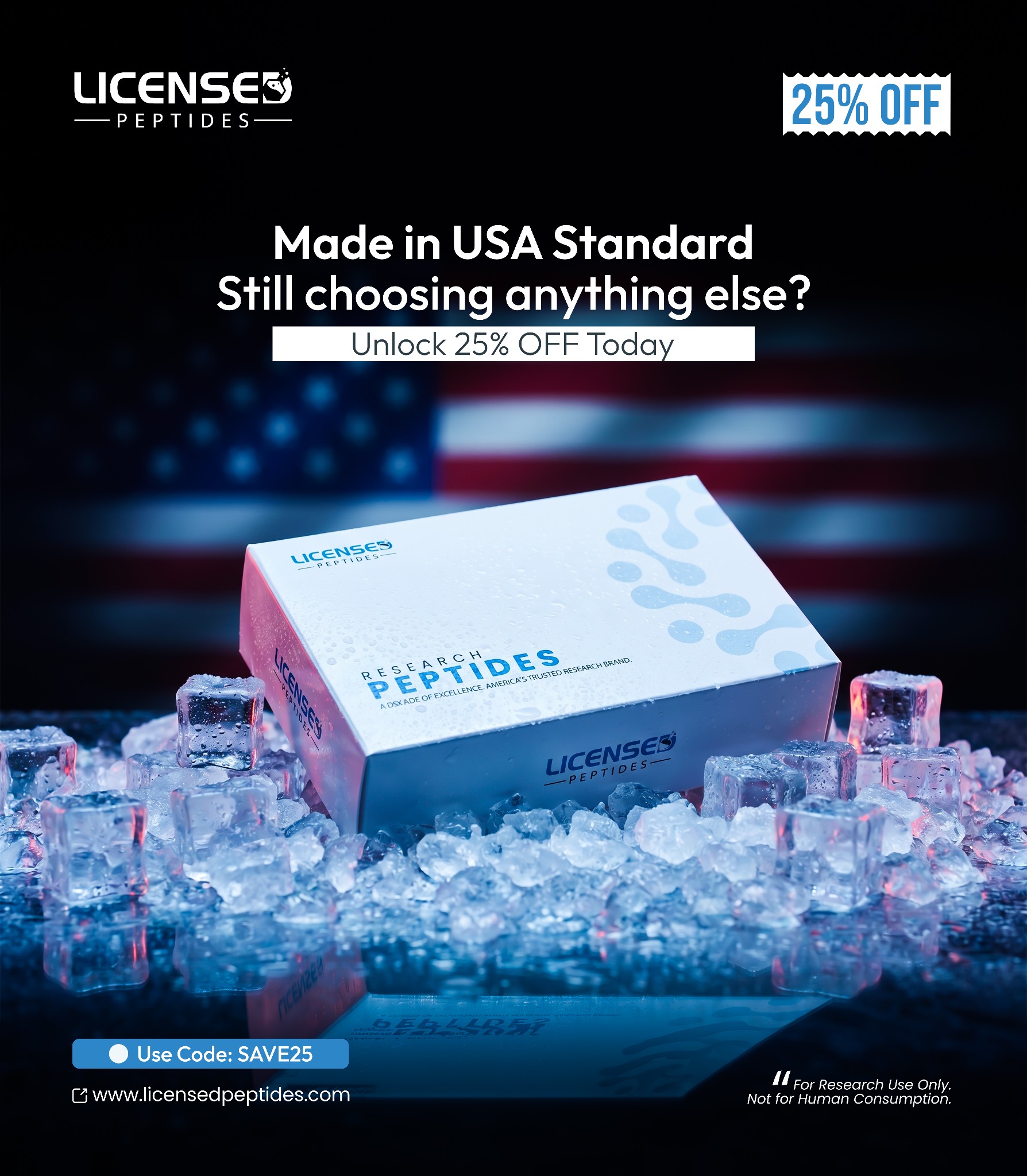 Licensed Peptides Facebook ad