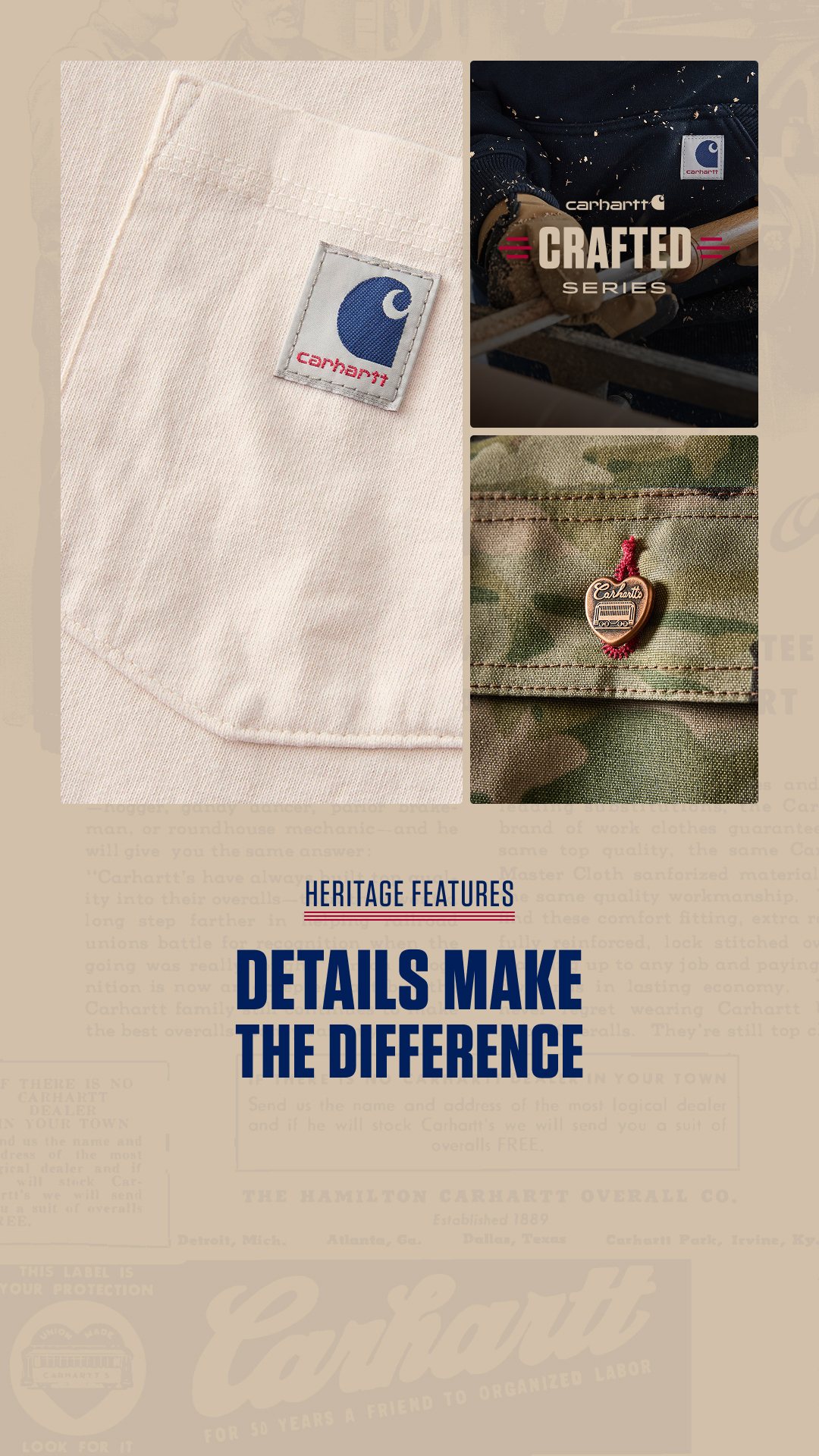 Carhartt Facebook ad: New Crafted Series Gear Is Here