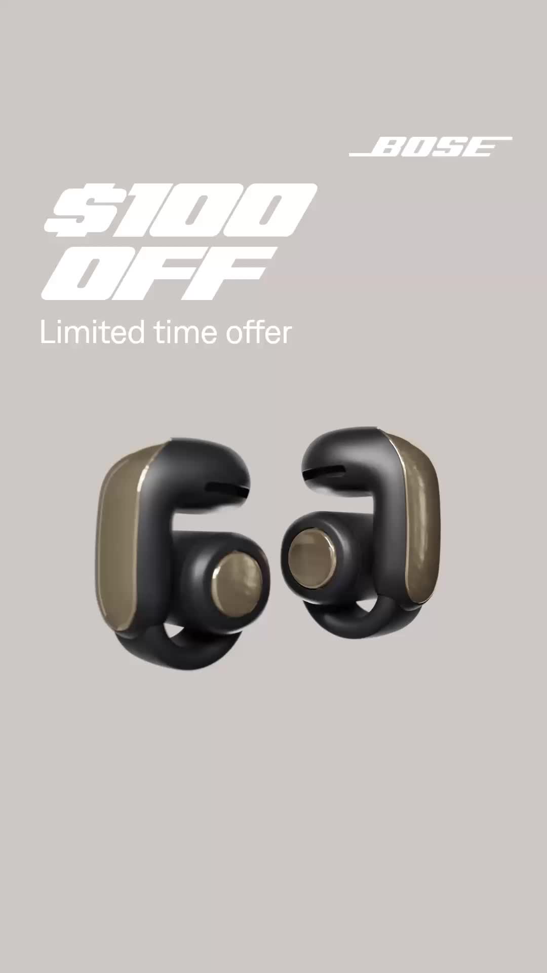 Bose Facebook ad: Ultra Open Earbuds