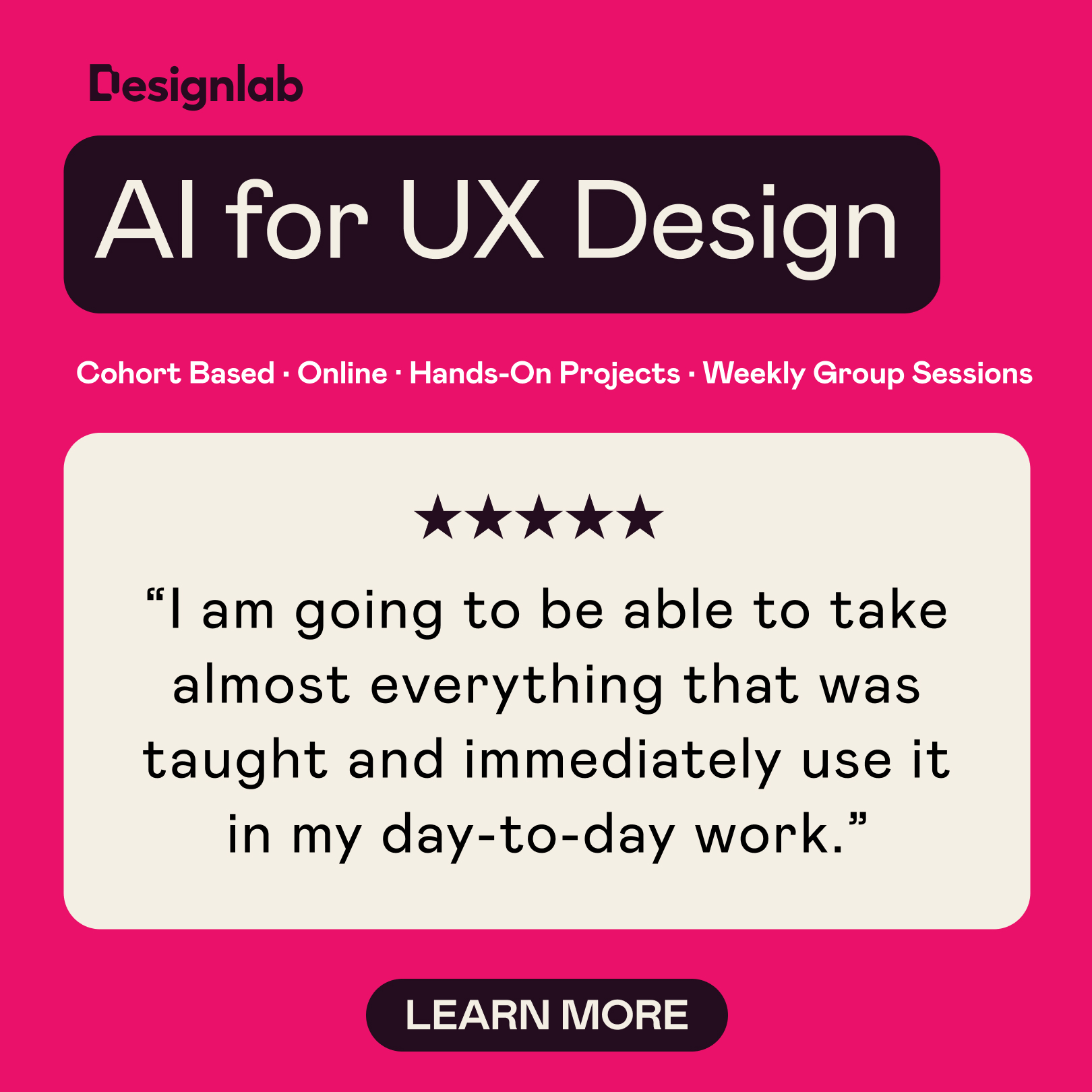 Designlab Learning Facebook ad