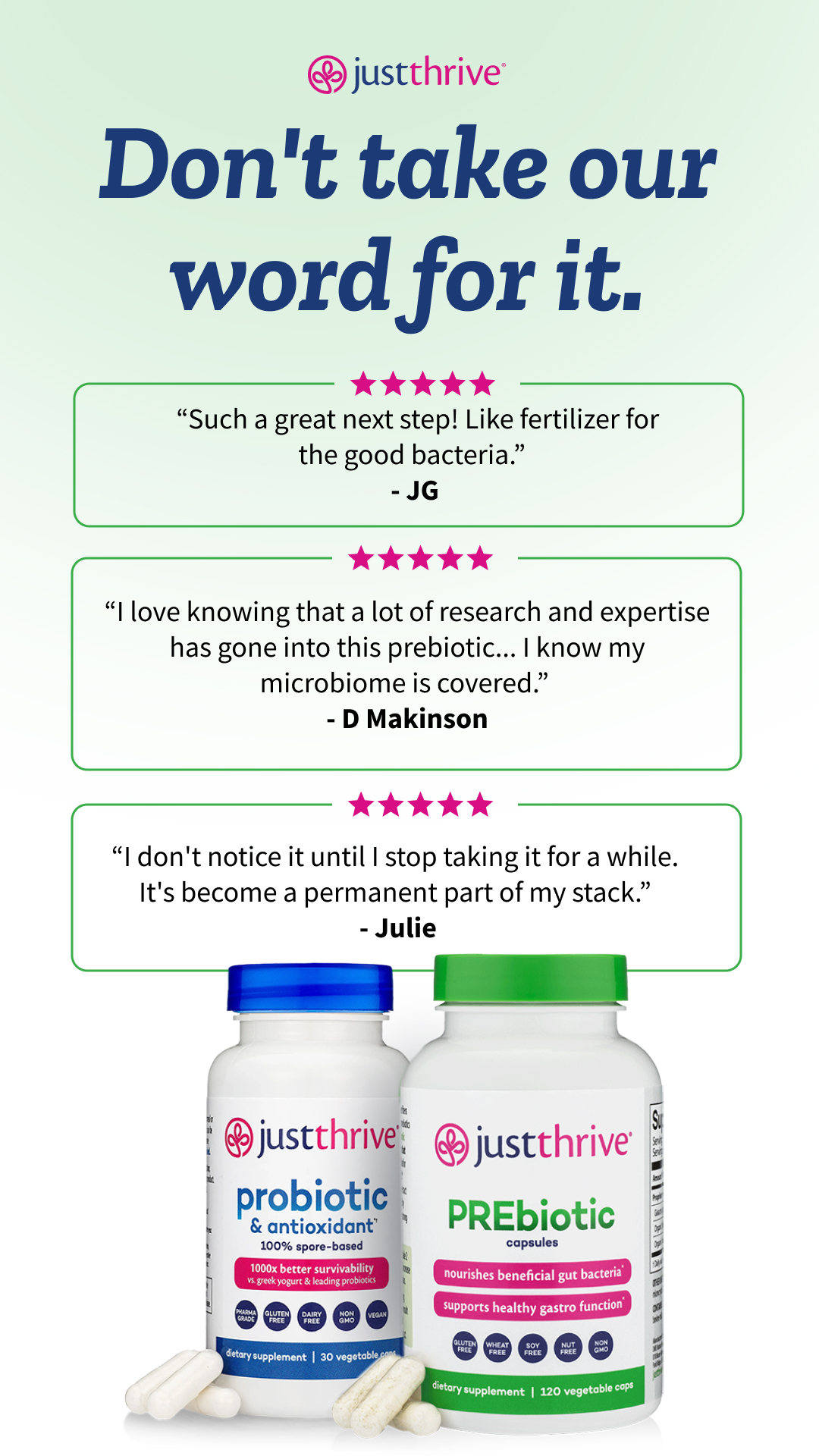 Just Thrive Facebook ad