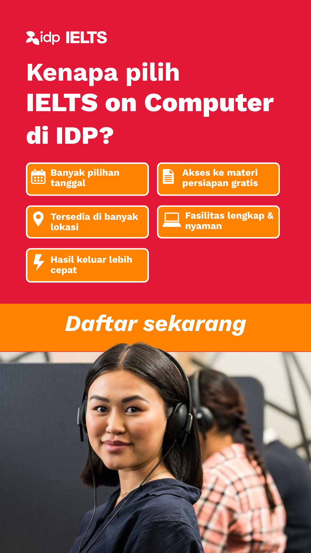 IELTS Essentials from IDP Facebook ad: Daftar IELTS Sekarang