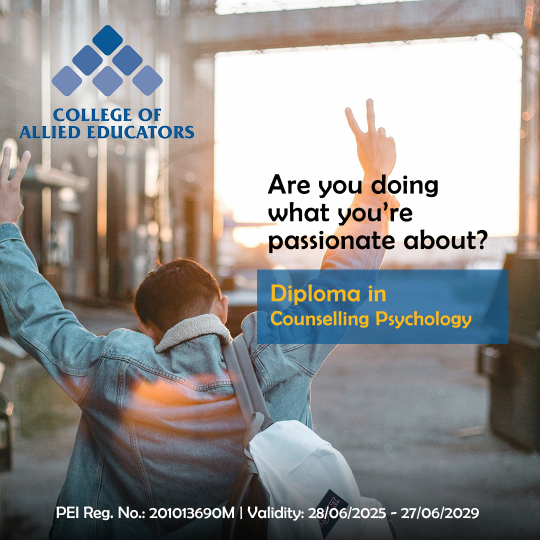 College of Allied Educators Facebook ad: Find your passion in CAE's Counselling Psychology