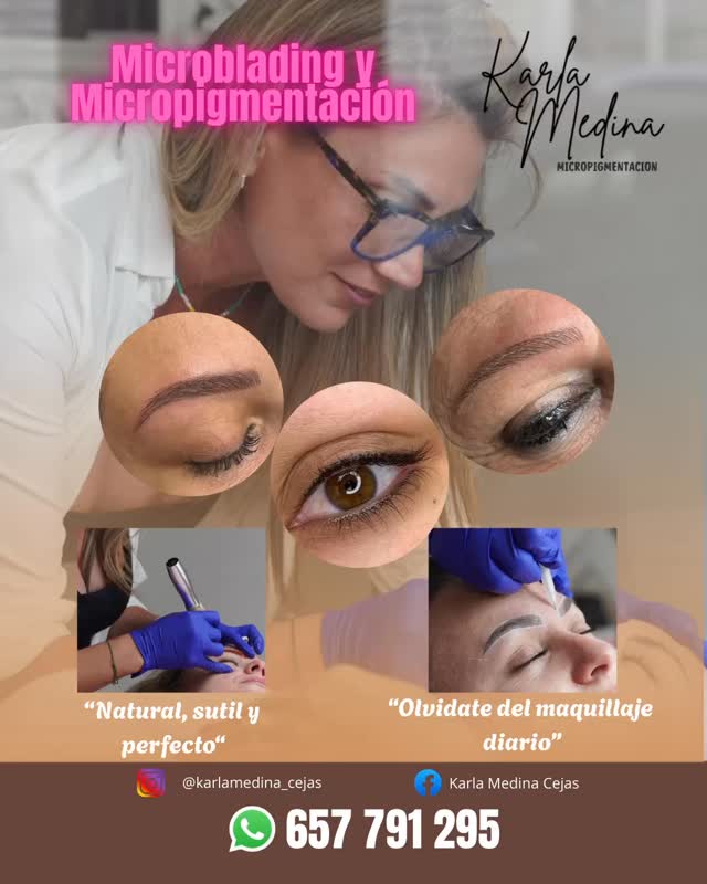 Karla Medina Cejas Facebook ad: Diseño pelo a pelo para un resultado natural.
