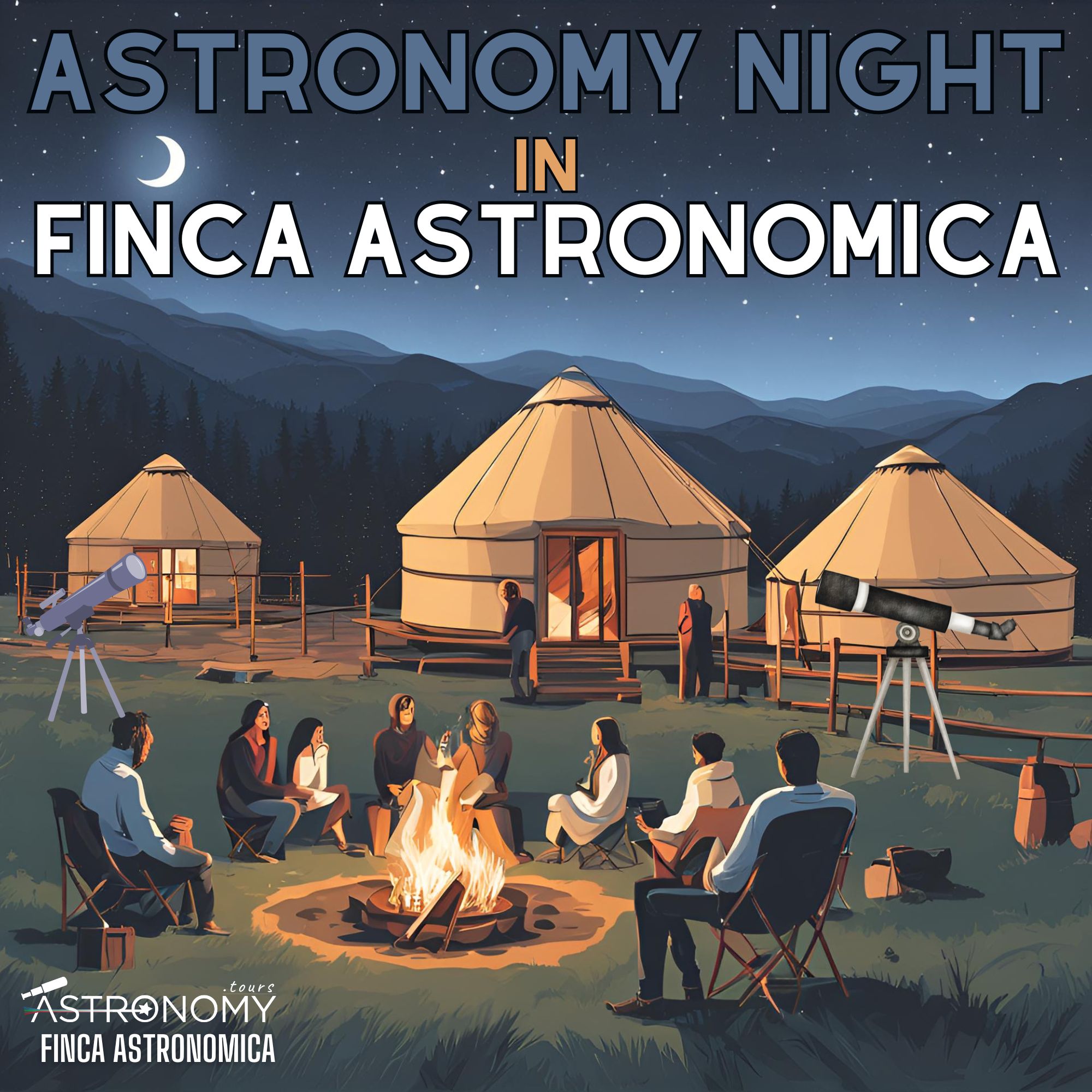 Astronomy tours - Finca Astronomica Facebook ad: The best weekend activity!