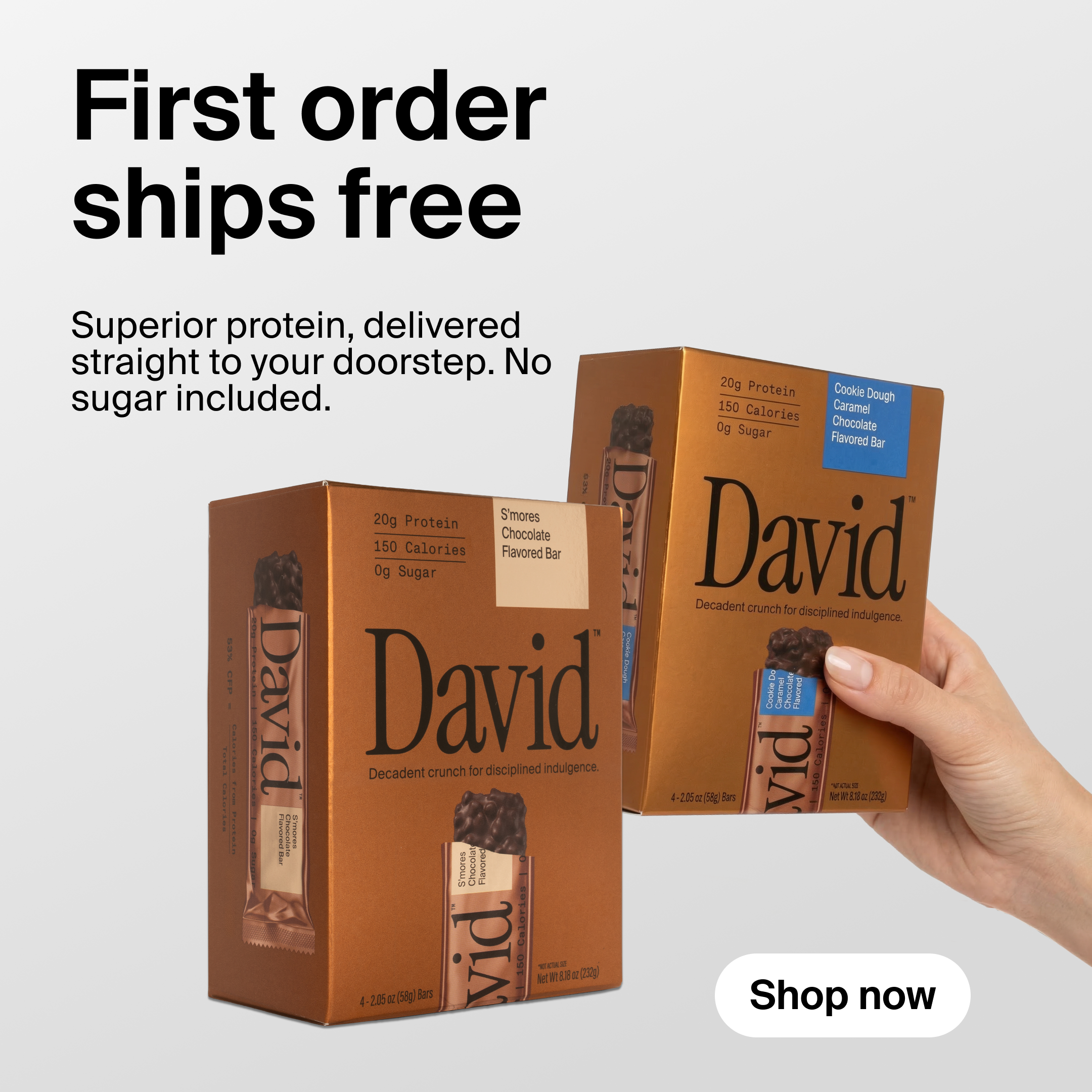 David Protein Facebook ad