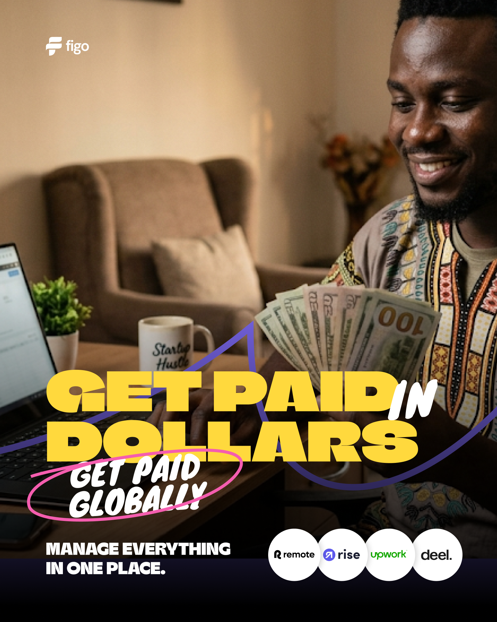 Figo Facebook ad: Get Paid Like A US Local