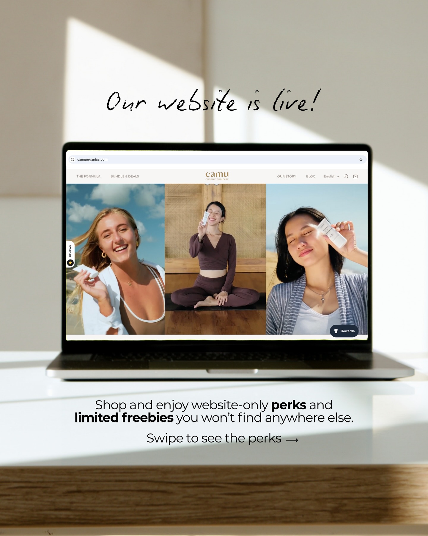 Camu Organic Skincare Facebook ad