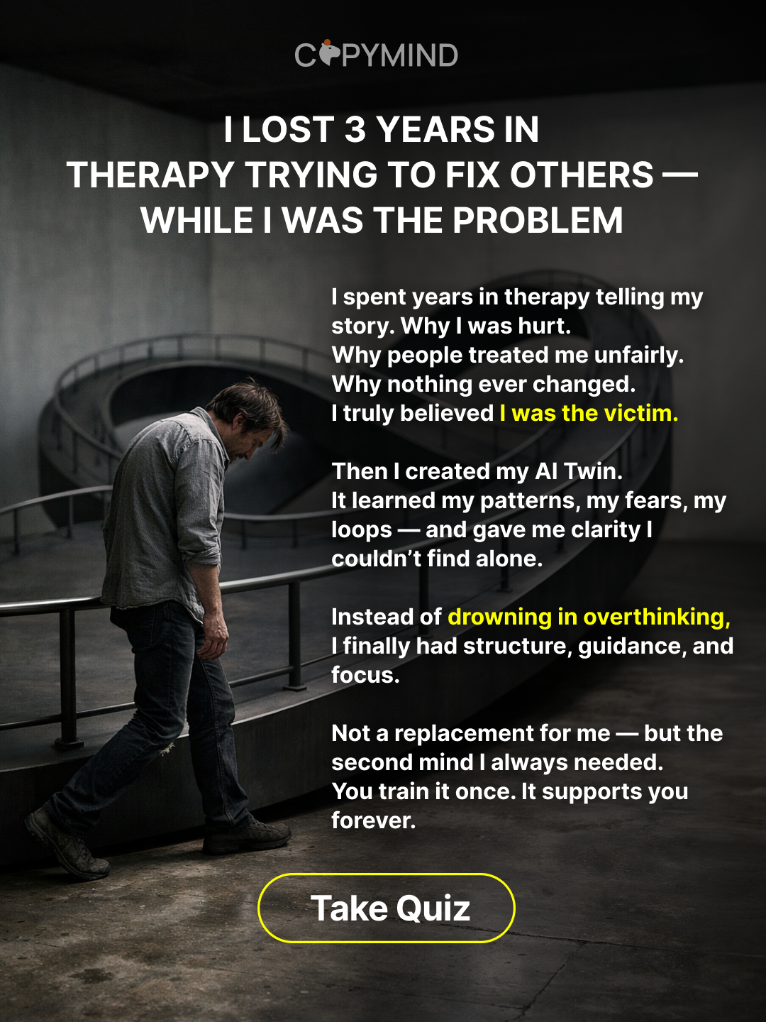 Copymind: AI twin for therapy Facebook ad