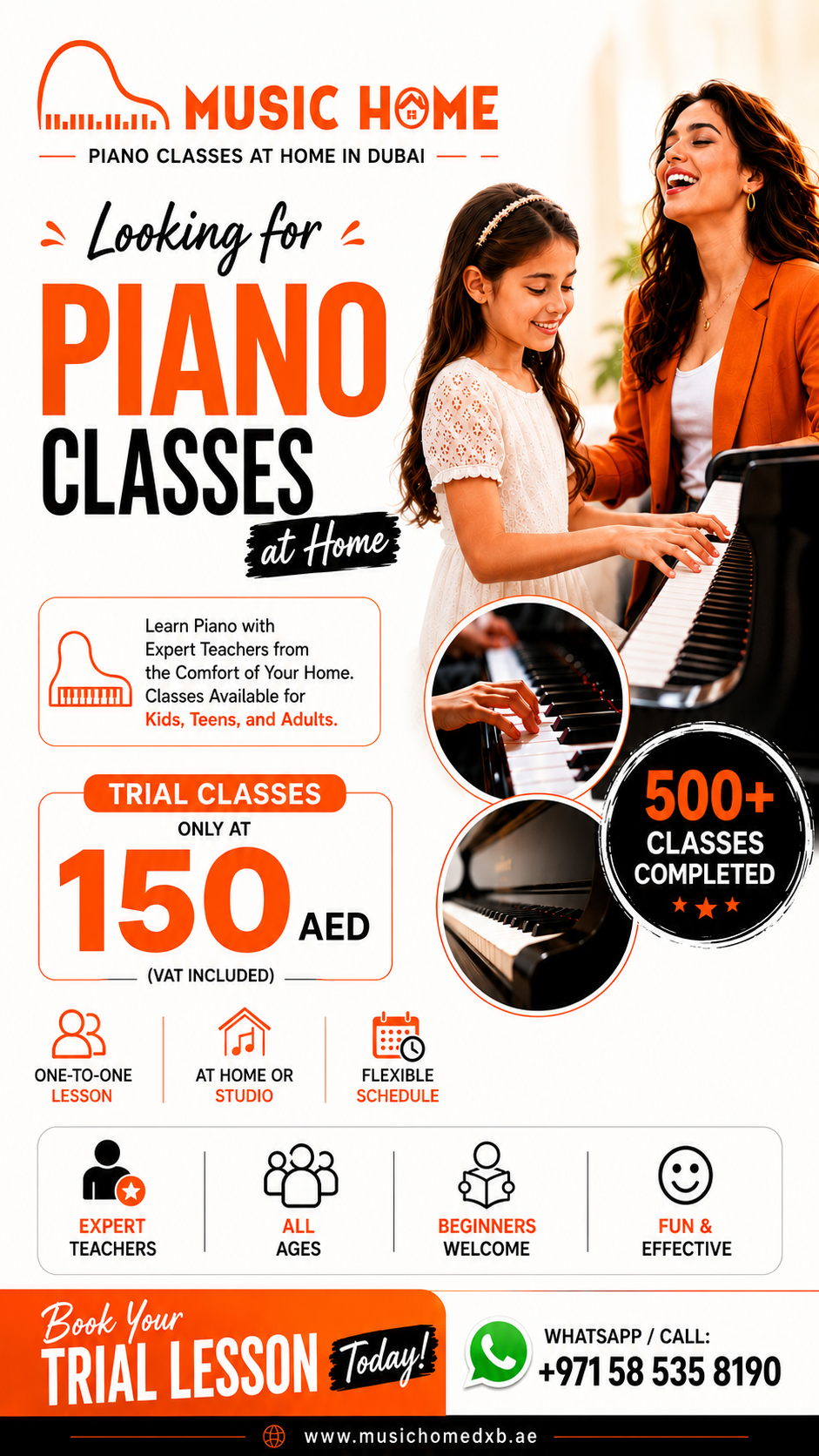 Music Home Dubai Facebook ad from Jul 10, 2026
