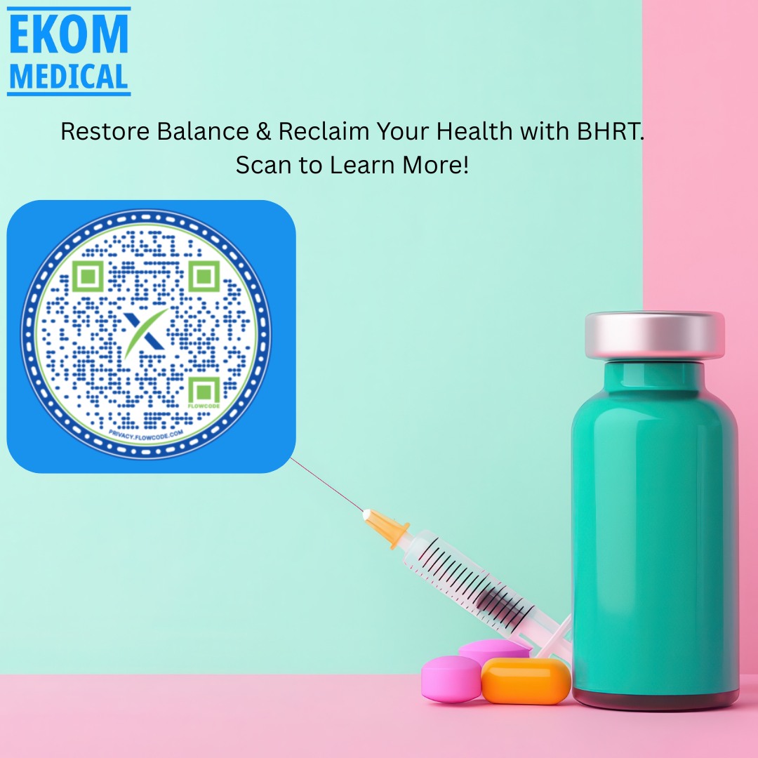 EKOM Medical Facebook ad: Restore balance and feel your best with Bioidentical…