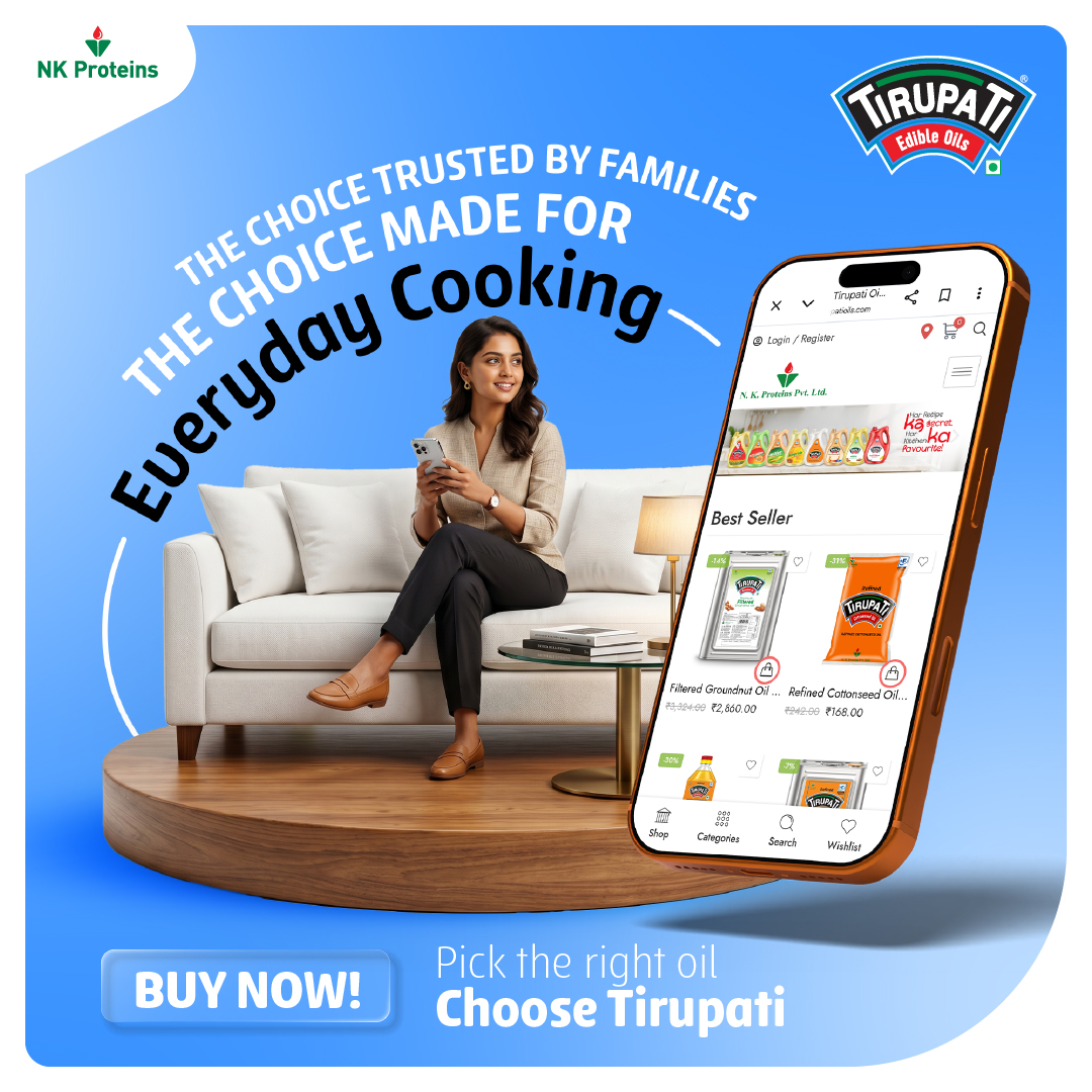 Tirupati Edible Oils Facebook ad: Better Oil. Better Cooking.