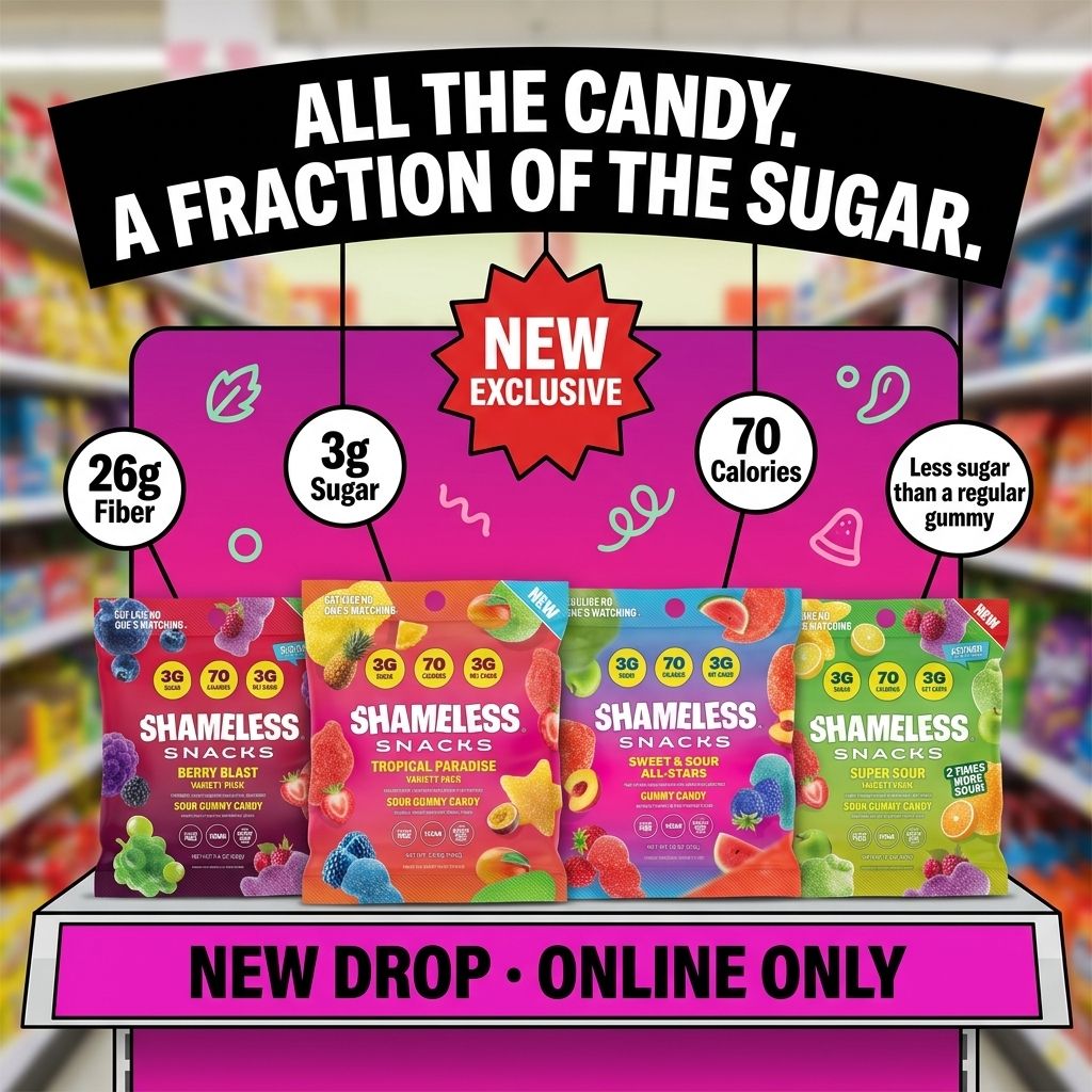 Shameless Snacks Facebook ad