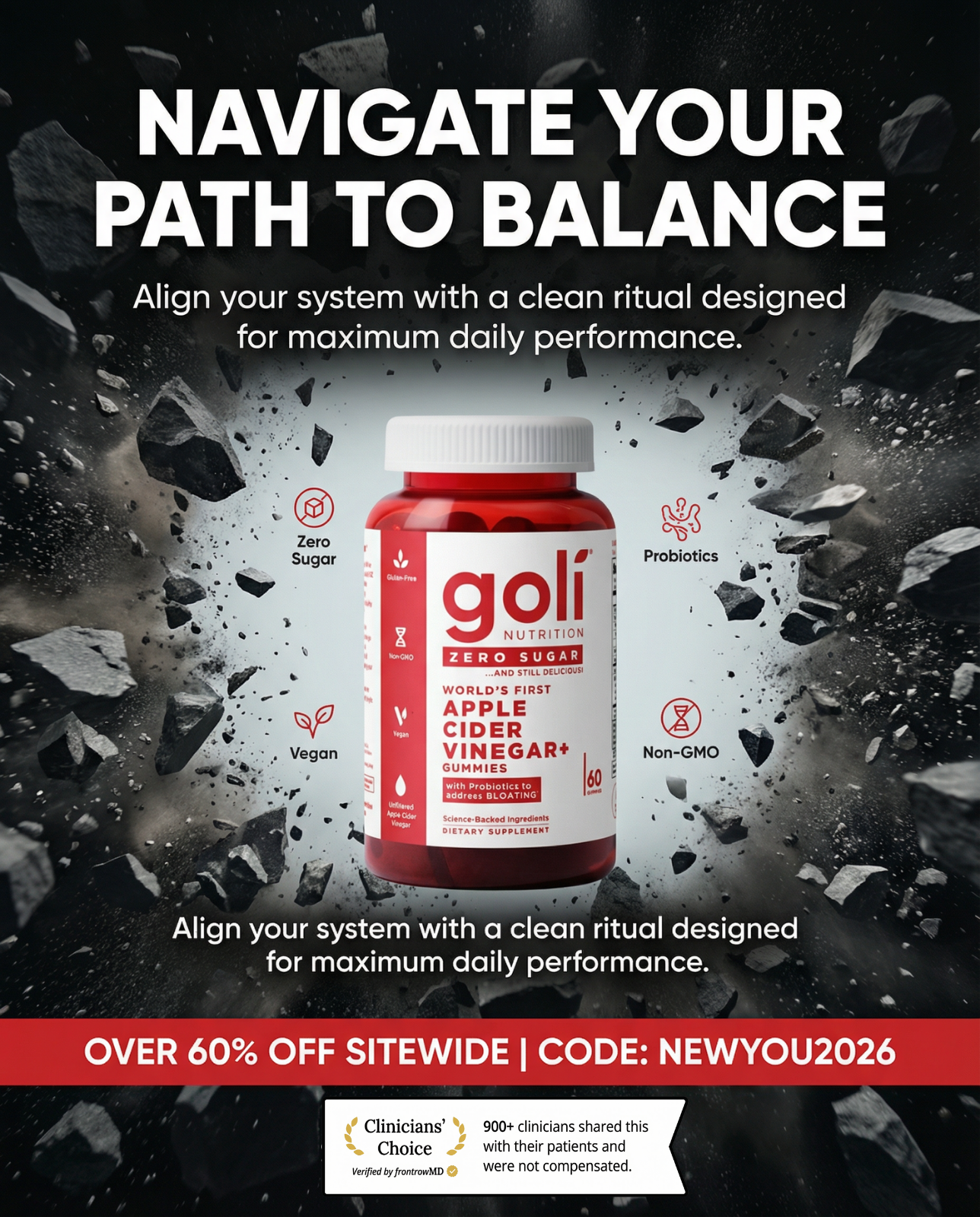 Goli Facebook ad: CODE: NEWYOU2026 - 60% OFF! Buy a Bundle Now! Free Shipping