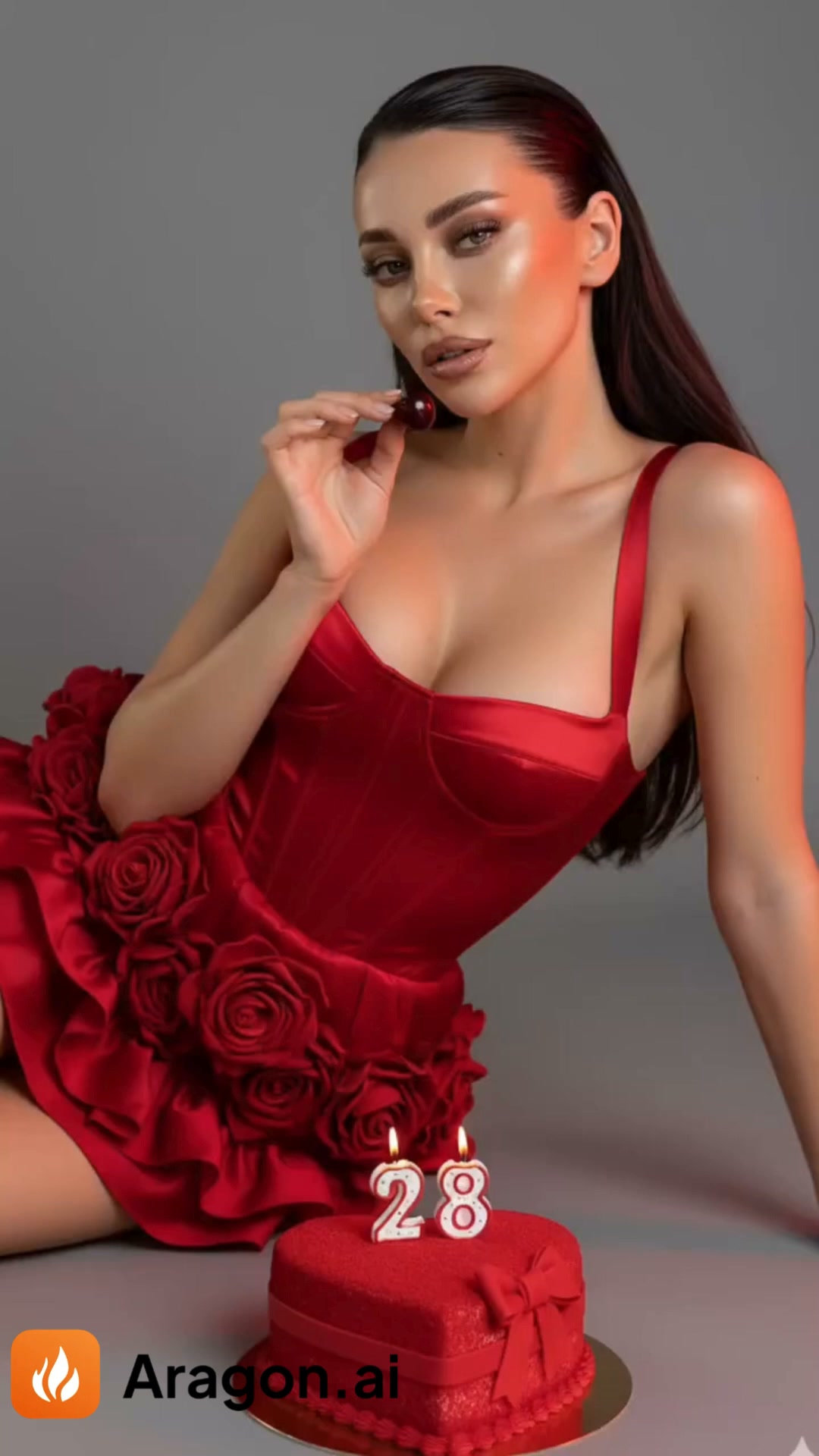 Aragon.ai Facebook ad: 3-4 Selfies. A Whole Birthday Shoot.
