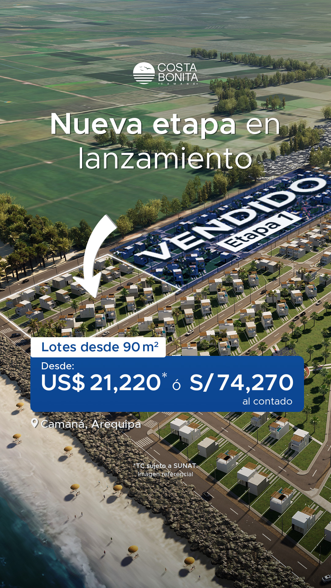 Real Inmobiliaria Facebook ad from Apr 1, 2026
