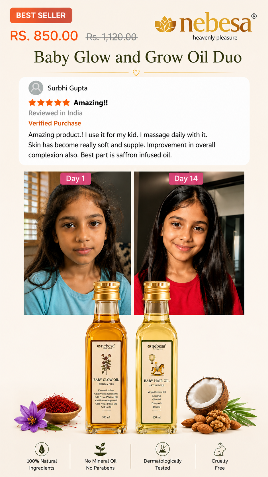 Nebesa Organic Skincare Facebook ad