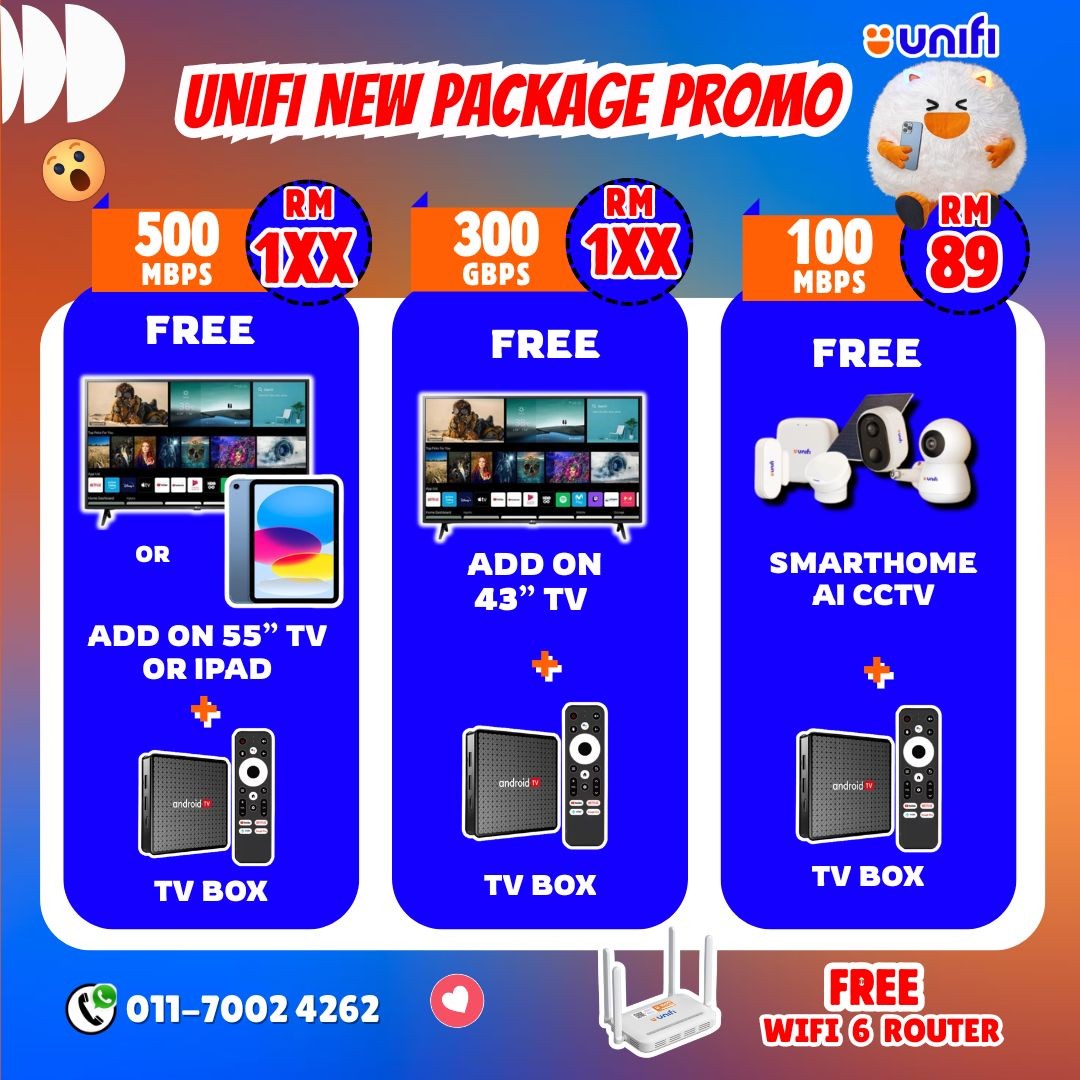 Internet Fibre Malaysia Facebook ad: Free Device Included With Package
