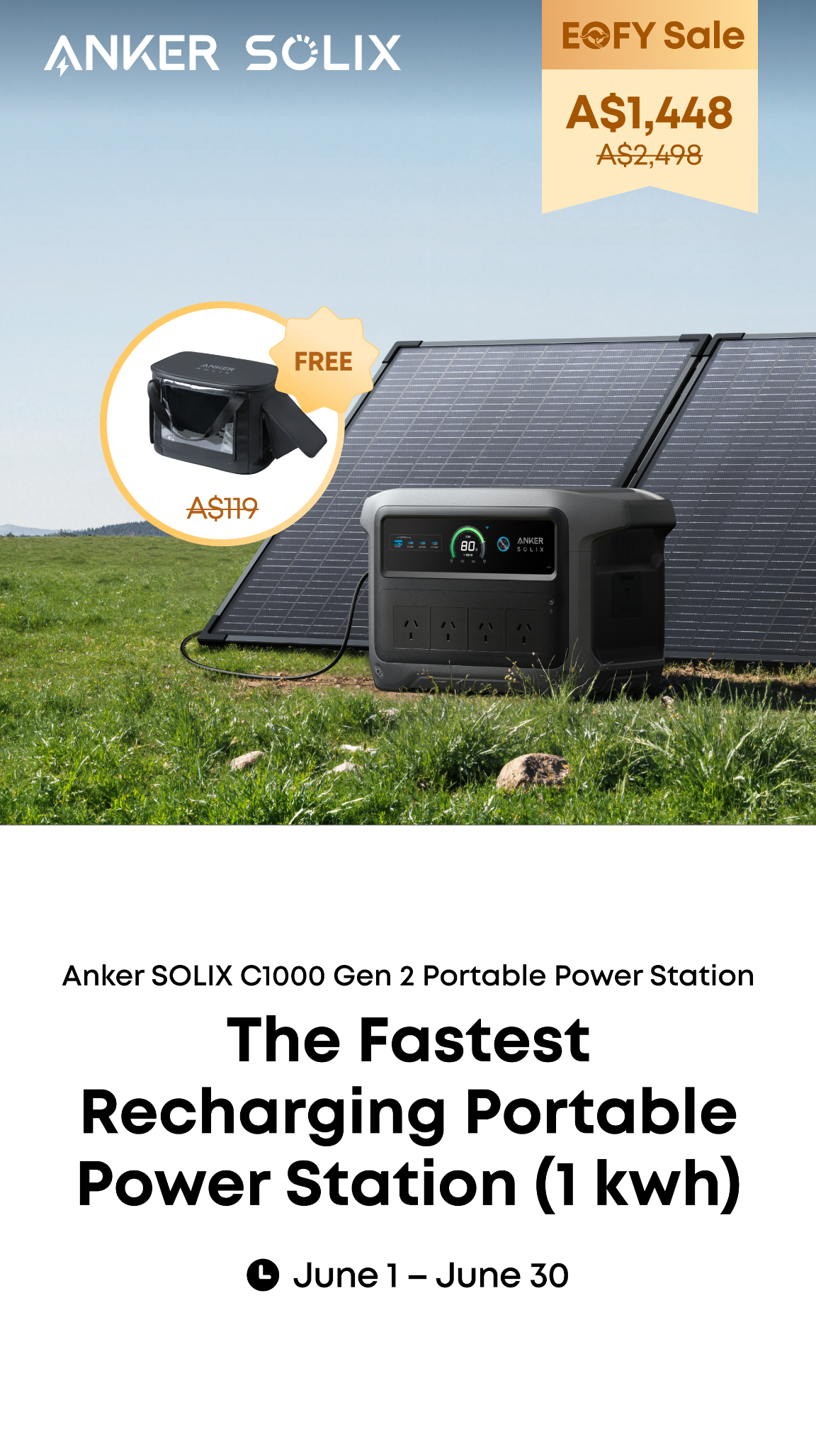 Anker SOLIX Facebook ad