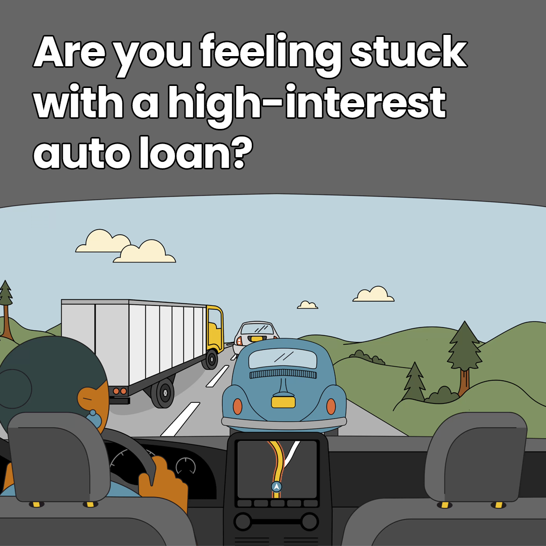 Community First Credit Union Facebook ad: Auto loan too high?