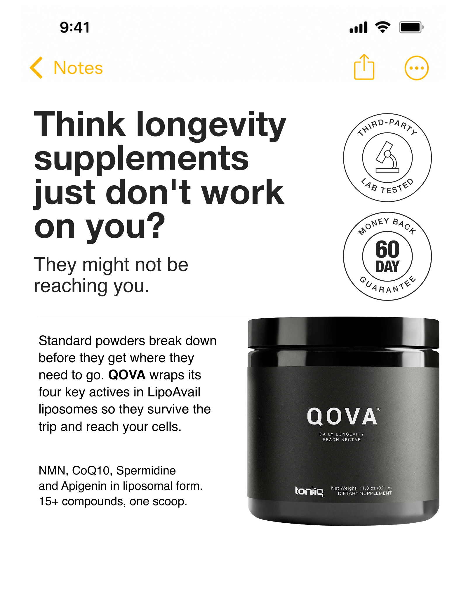 Toniiq Facebook ad from Jun 26, 2026