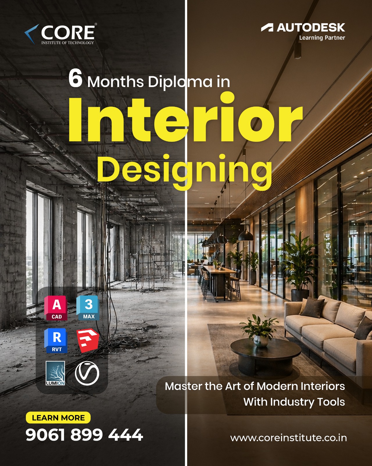 Core Institute of Technology Facebook ad: Interior Design Course