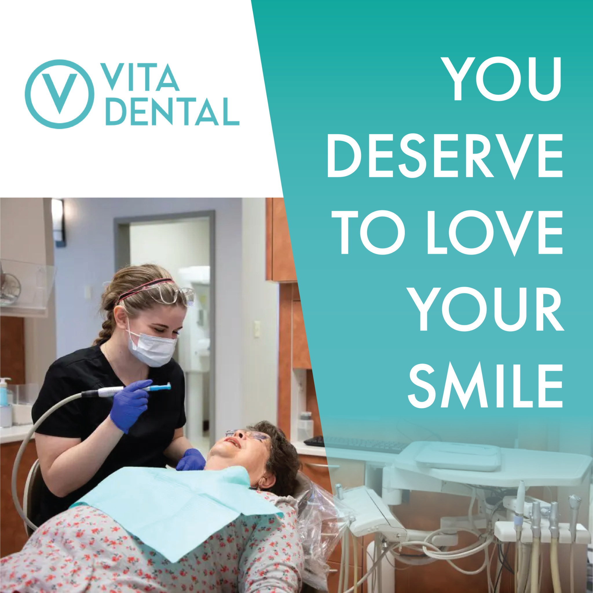 Vita Dental Facebook ad: Online Scheduling Available