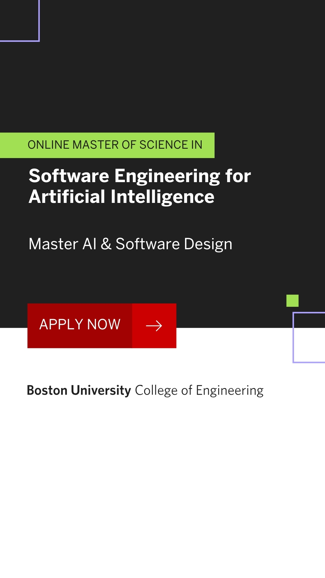 Boston University Facebook ad from Jul 21, 2026