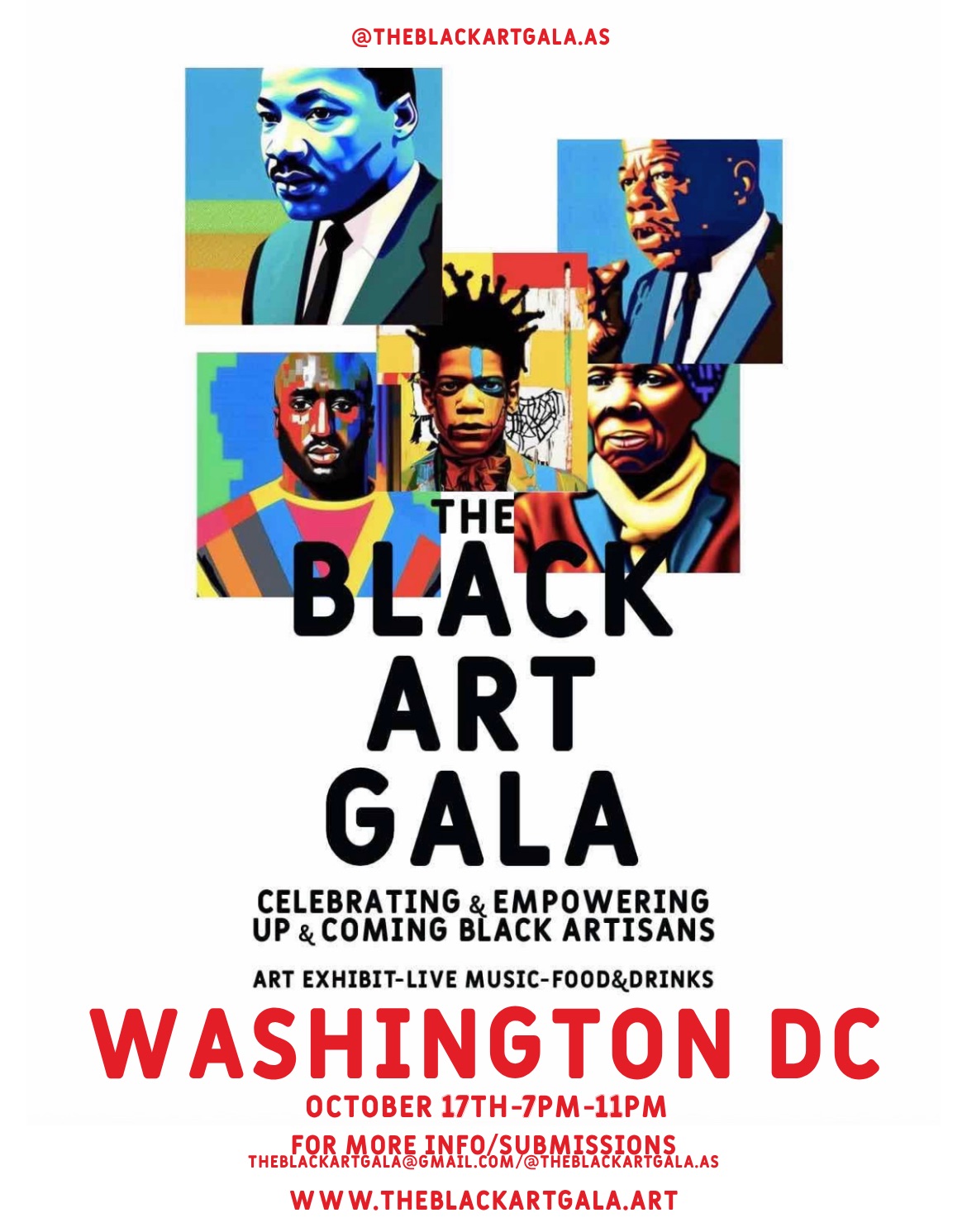 The Black Art Gala Facebook ad: THE BLACK ART GALA: Celebrating Black Artisans: Washington…