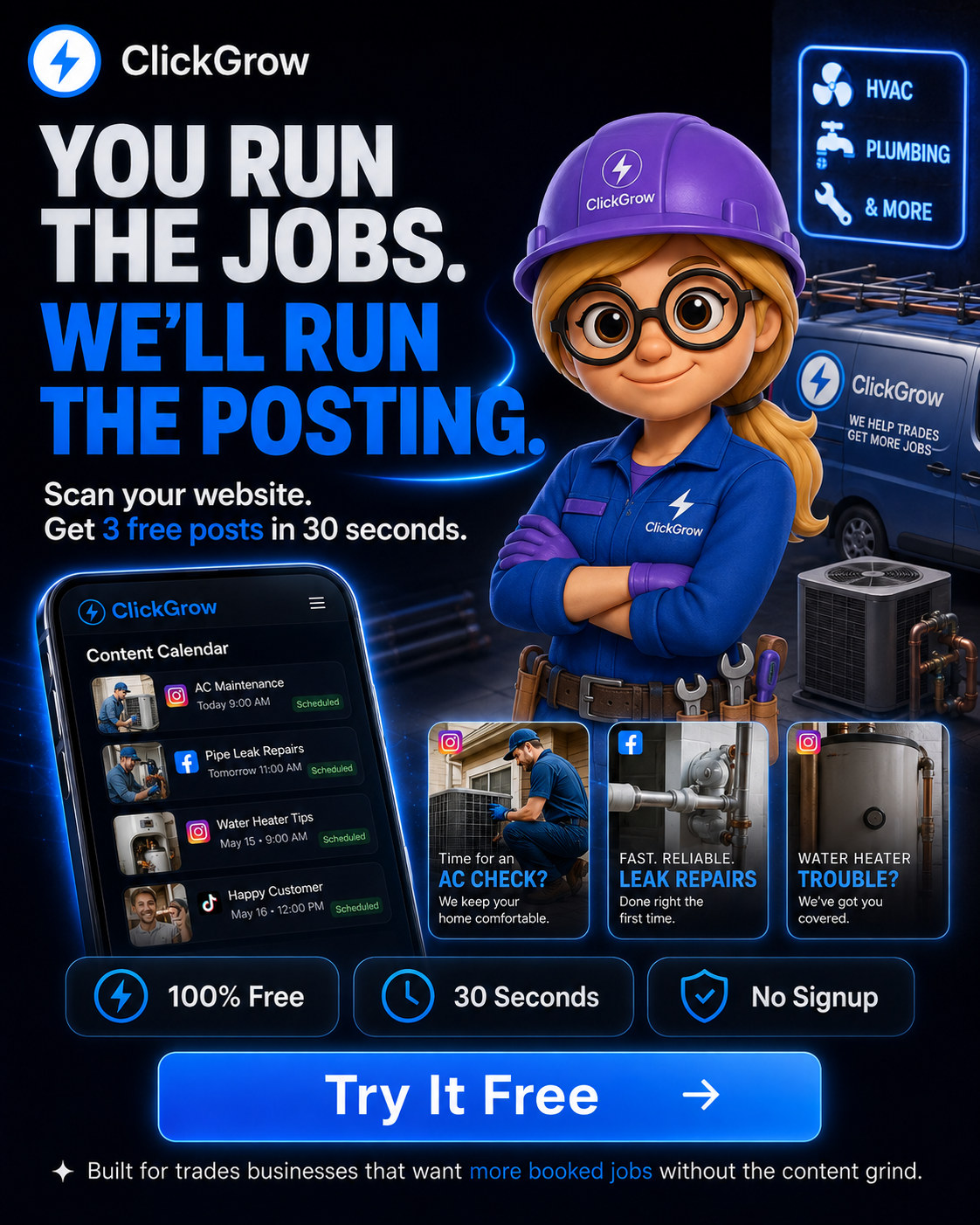 ClickGrow AI Facebook ad