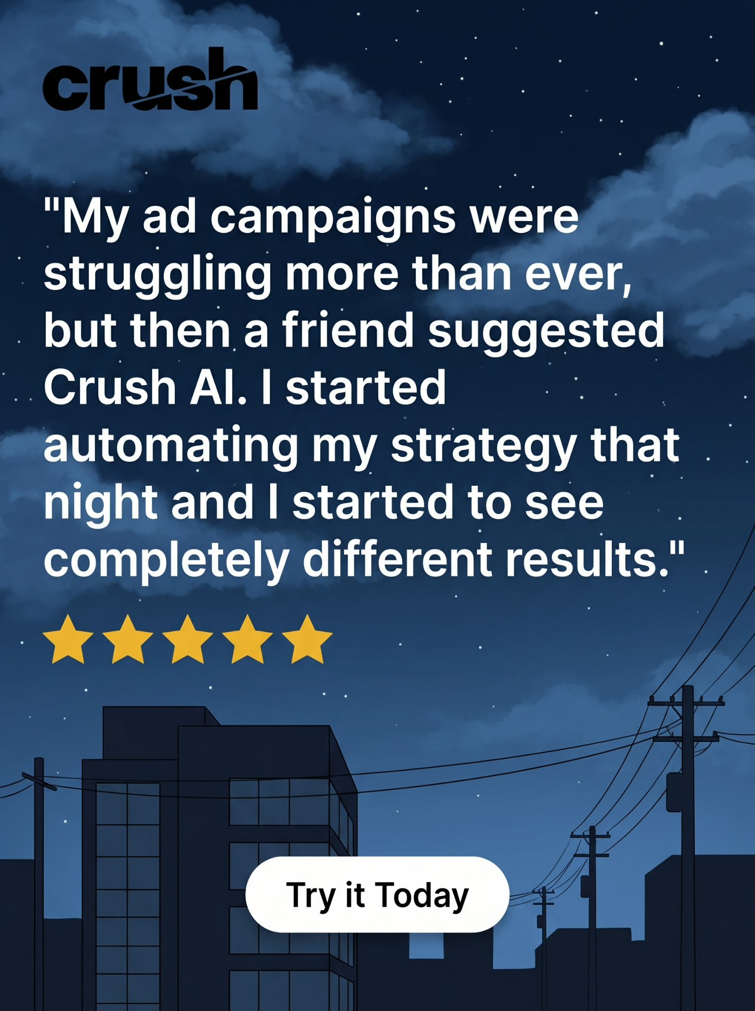 trycrush.ai Facebook ad