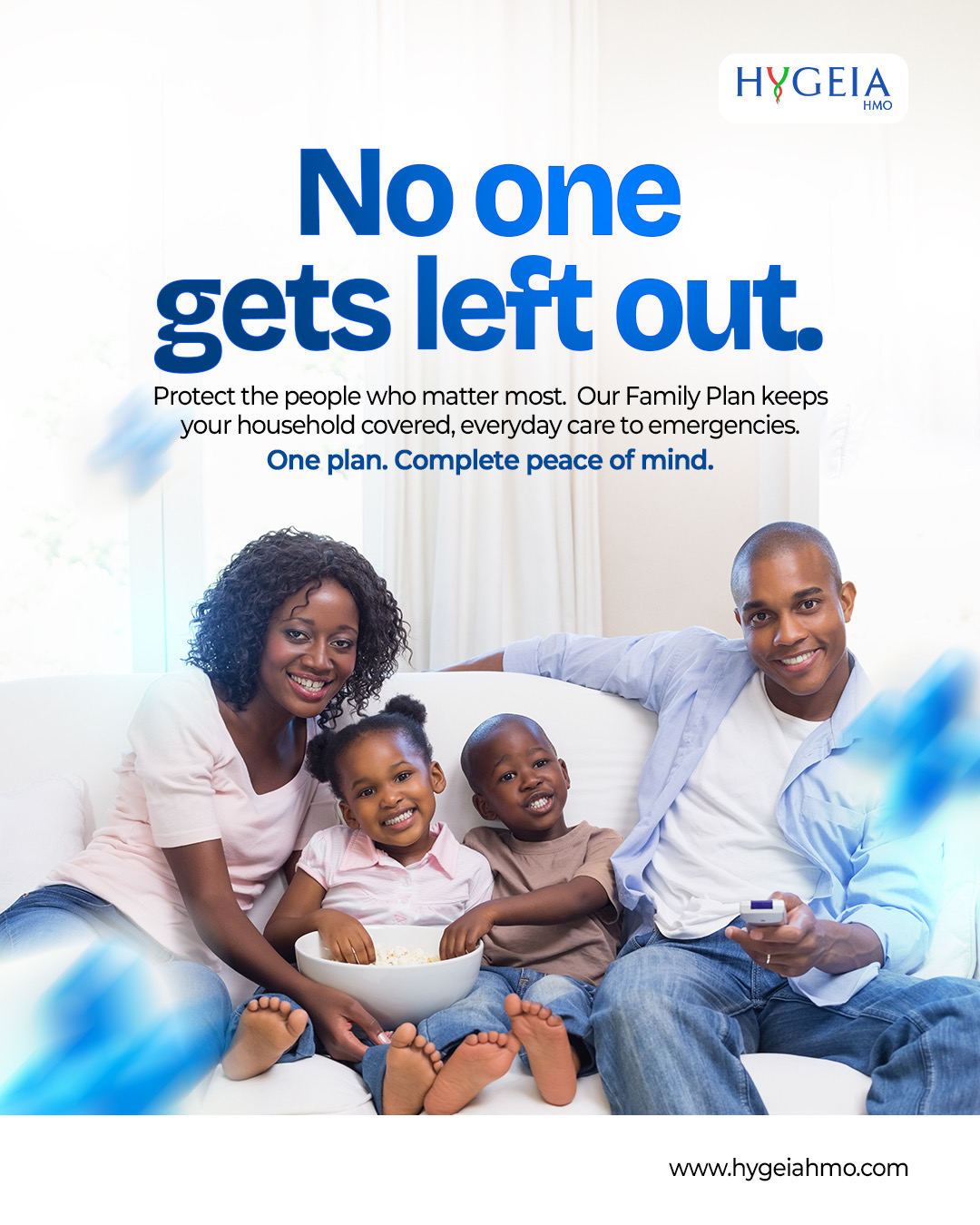 Hygeia HMO Facebook ad: Get the entire family covered