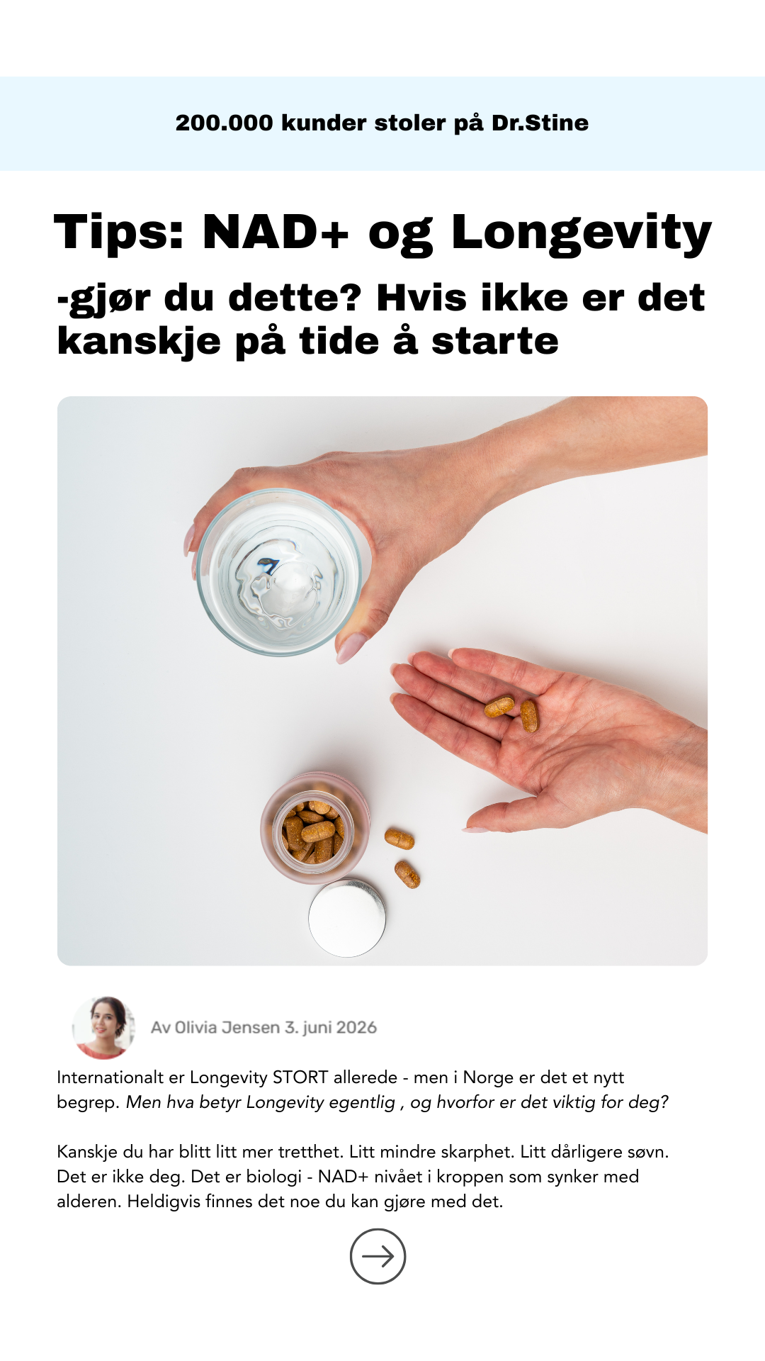 Dr.Stine Ankerstjerne Facebook ad
