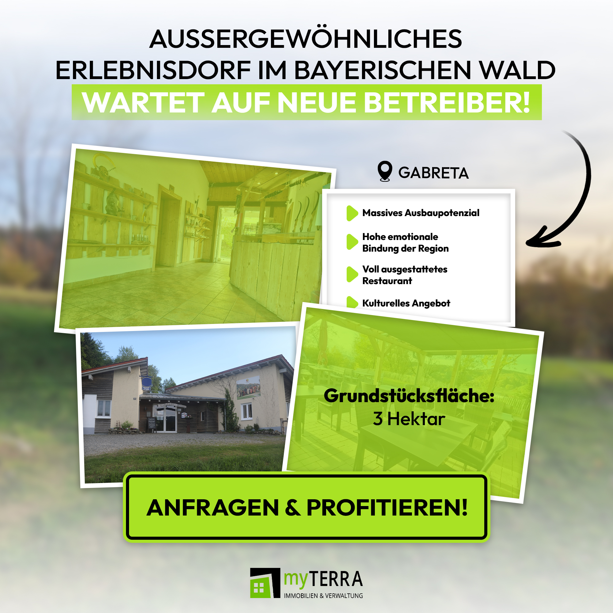 Myterra Immobilien & Verwaltung Facebook ad: Einzigartige Gelegenheit für Betreiber