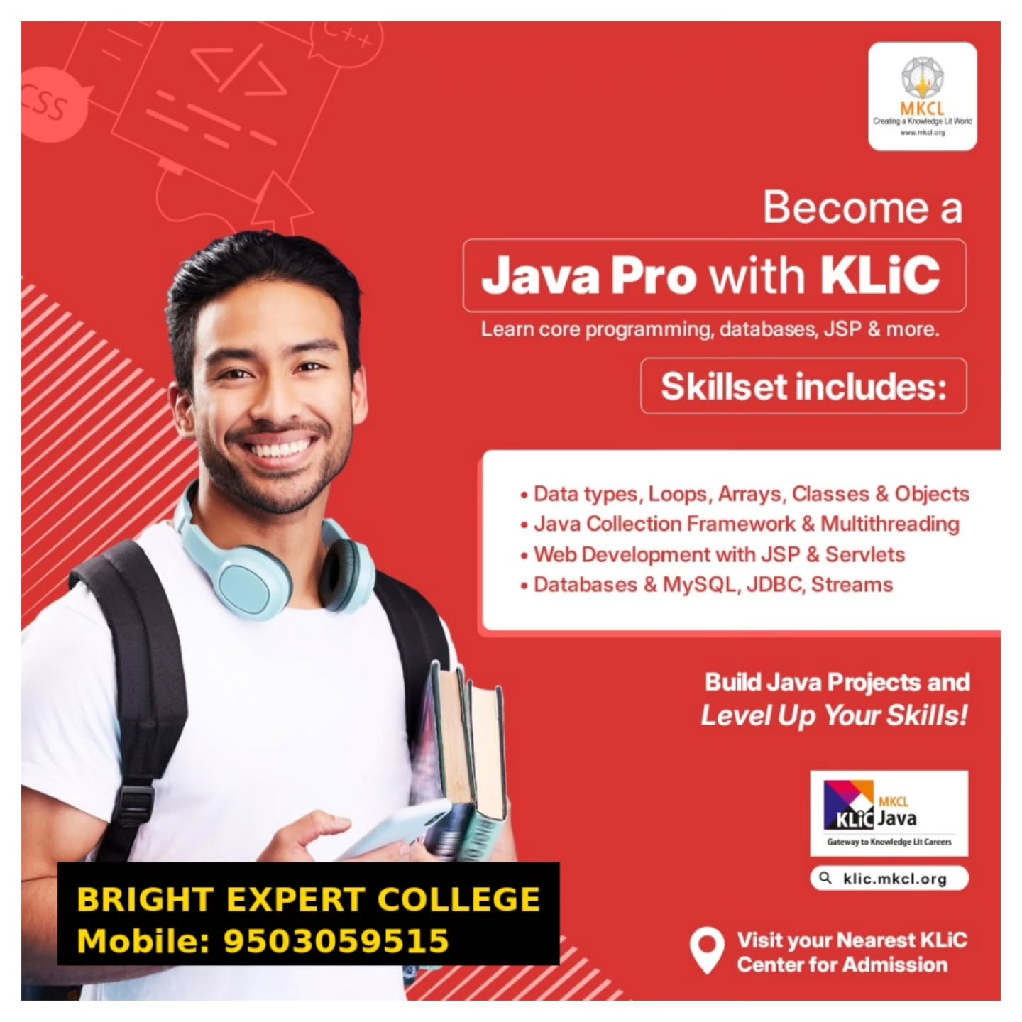 Bright Computer Centre Facebook ad: Become Java Pro With KLiC only @ Bright