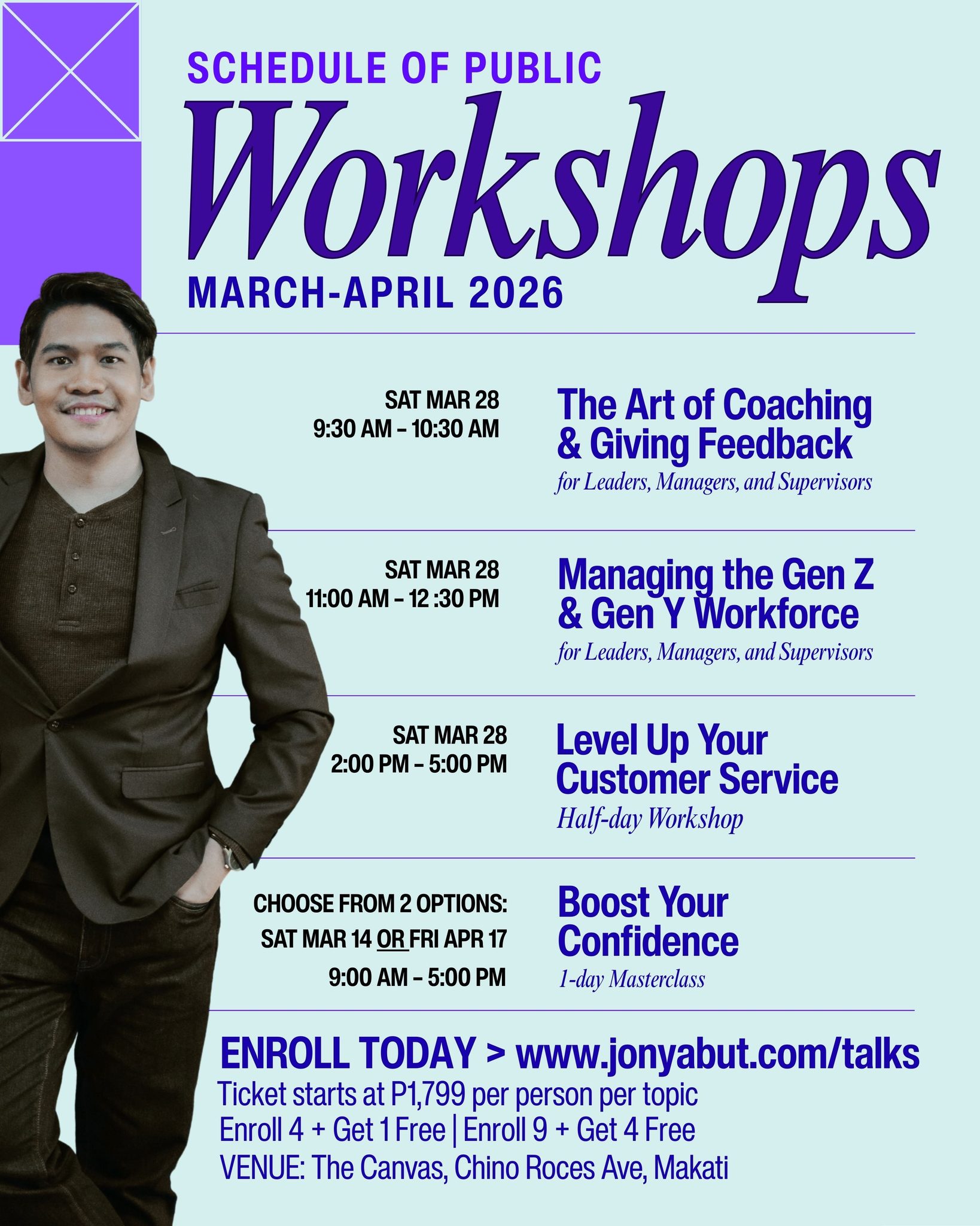 Jonathan Yabut Facebook ad: Workshops & Courses - Jonathan Yabut | The Apprentice Asia…