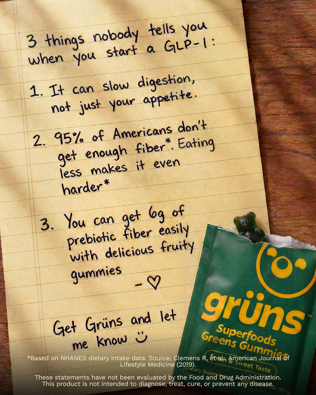 Grüns Facebook ad