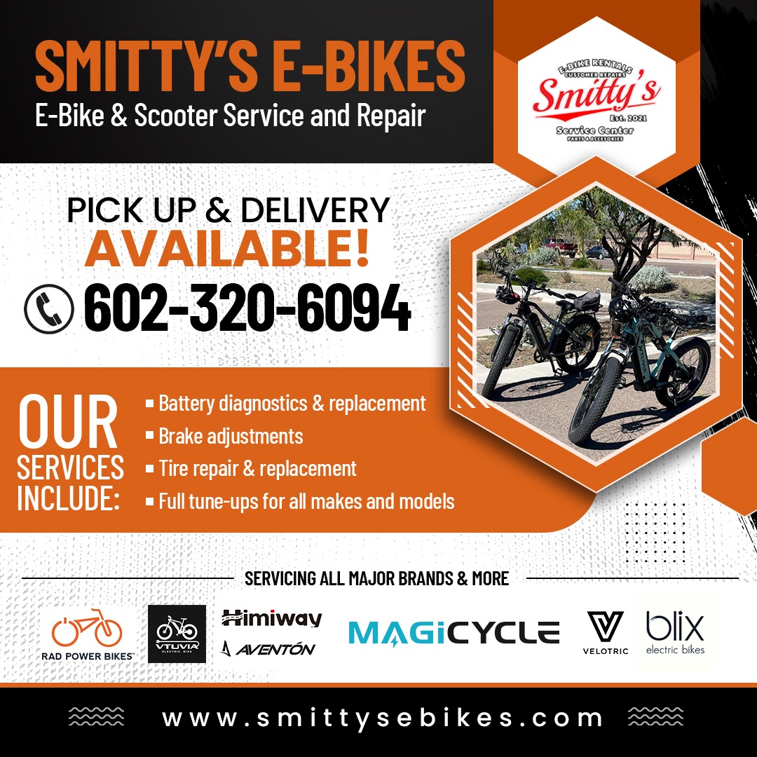 Smittys E-Bikes Facebook ad: E-Bike Rental in Arizona | Smittys E-Bikes