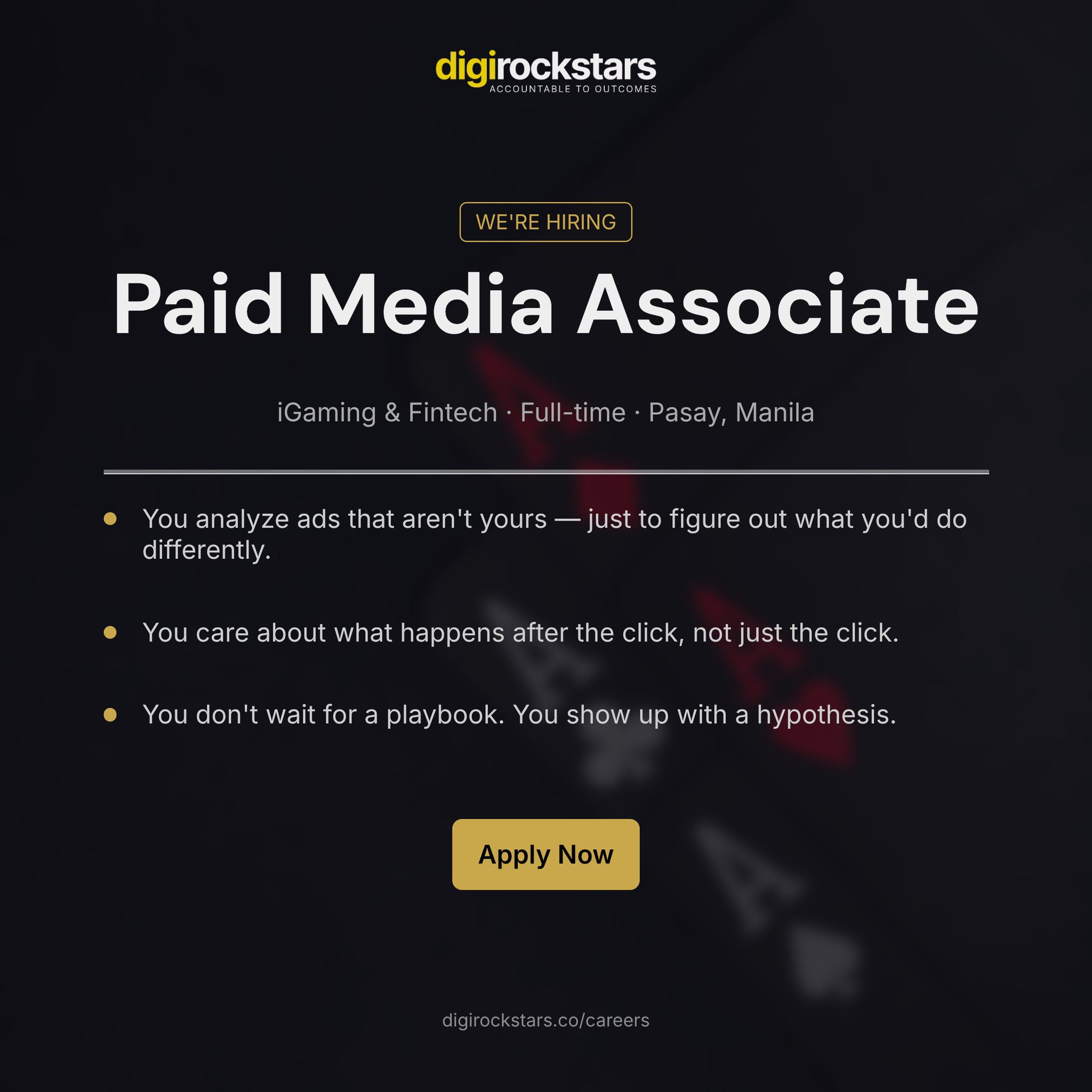 Digirockstars Digital Marketing Agency Facebook ad: Paid Media Associate - Digirockstars
