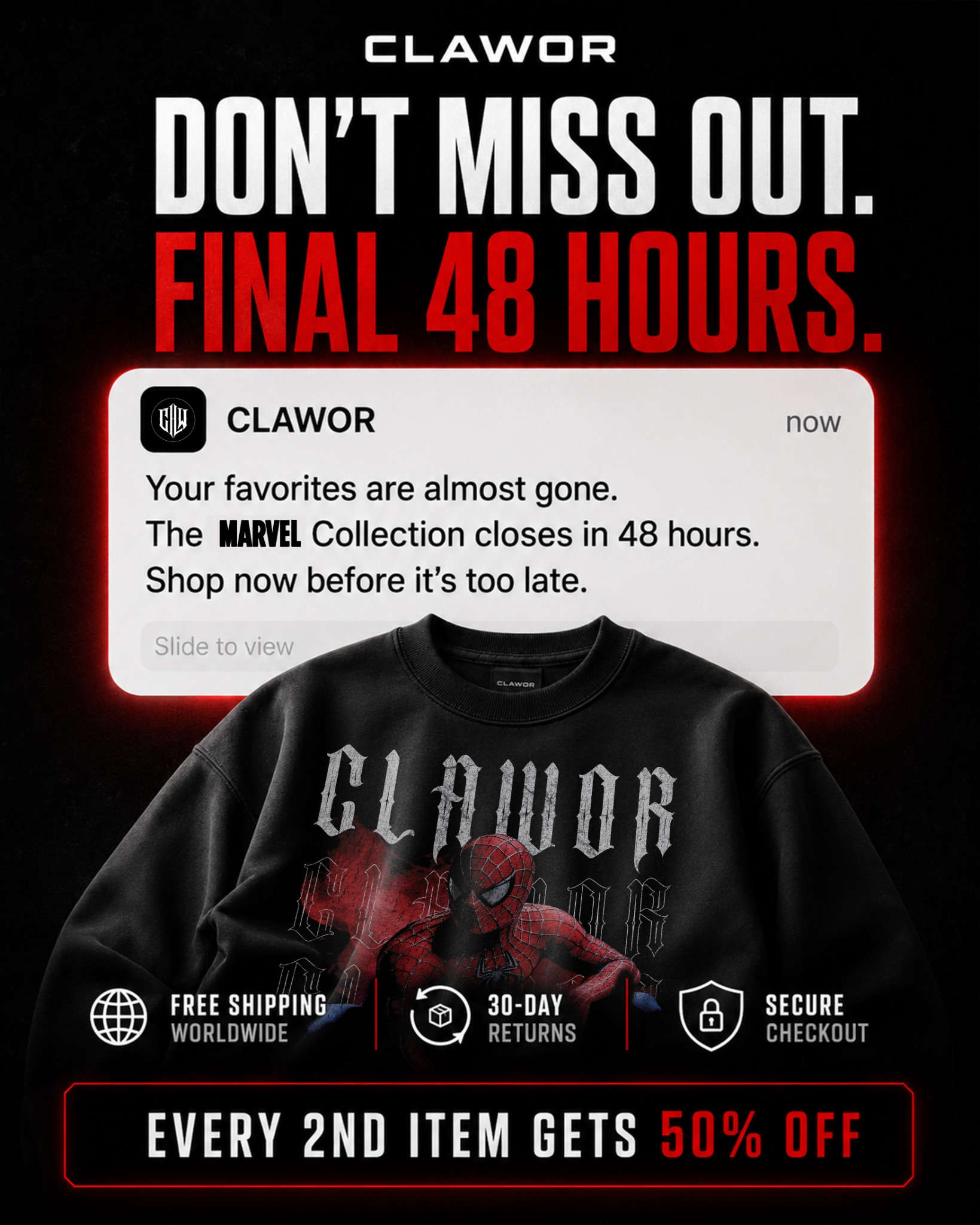 Clawor Facebook ad