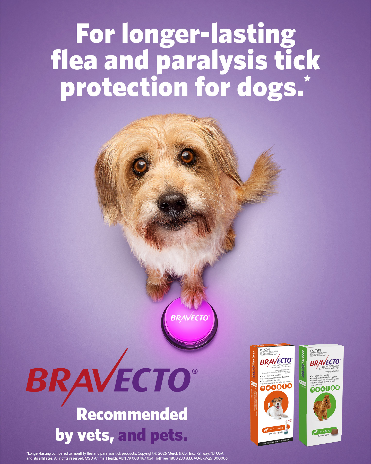 Bravecto Australia Facebook ad from Mar 31, 2026