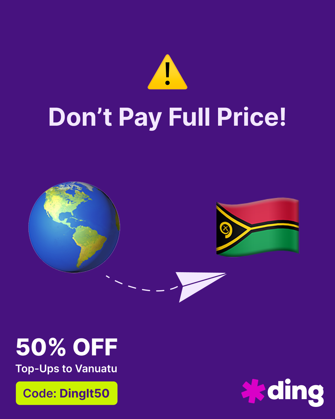 Ding Facebook ad