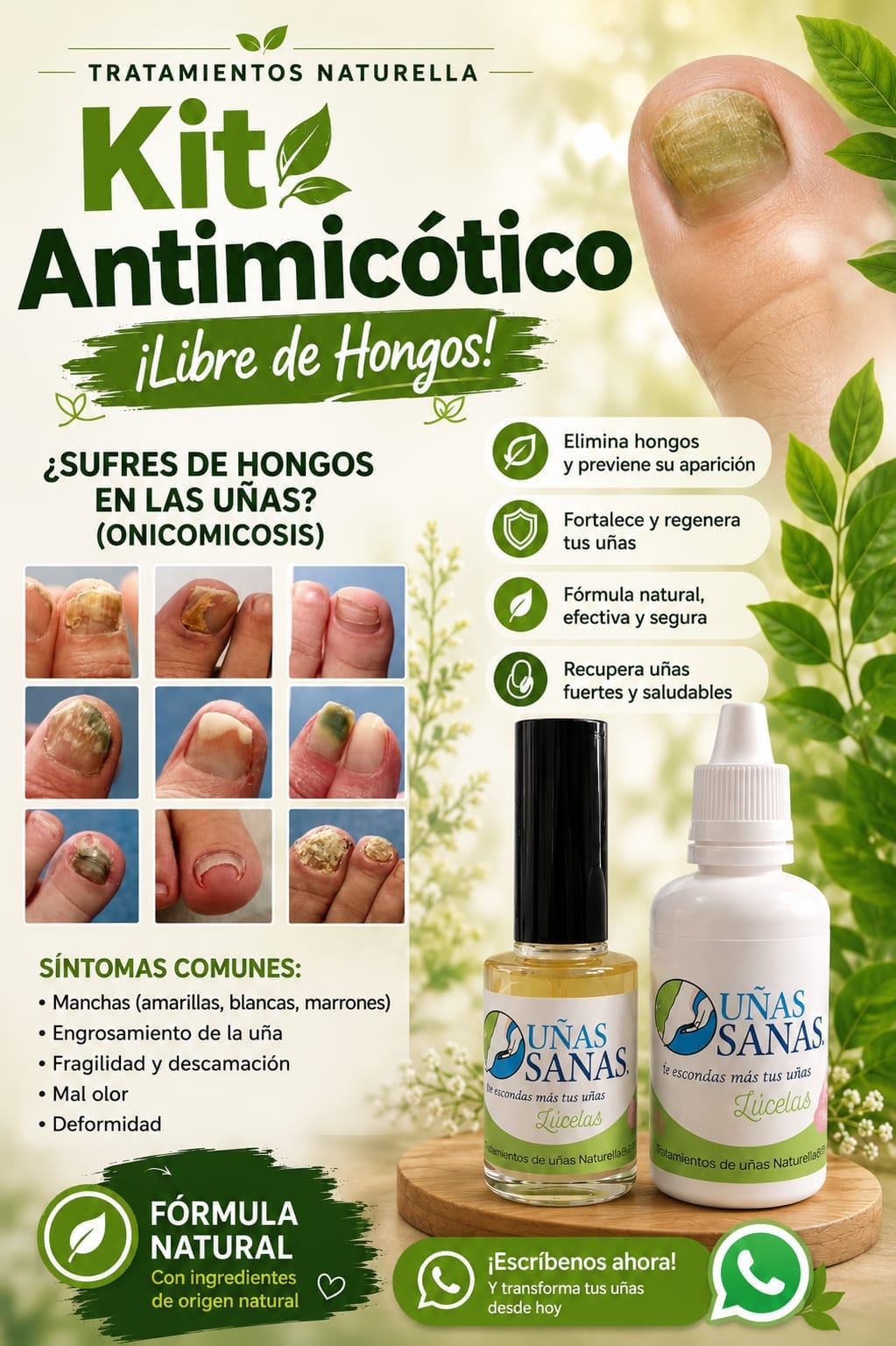 Tratamientos Naturella Facebook ad: Tienes Hongos en las uñas?