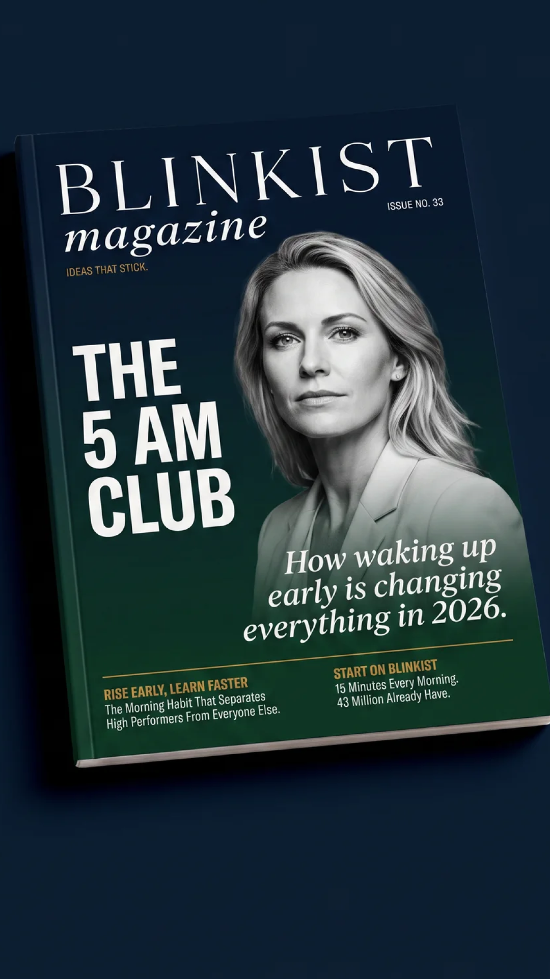Blinkist Facebook ad: Thousands Swear By The 5 AM Club Morning Routine. I Tried…